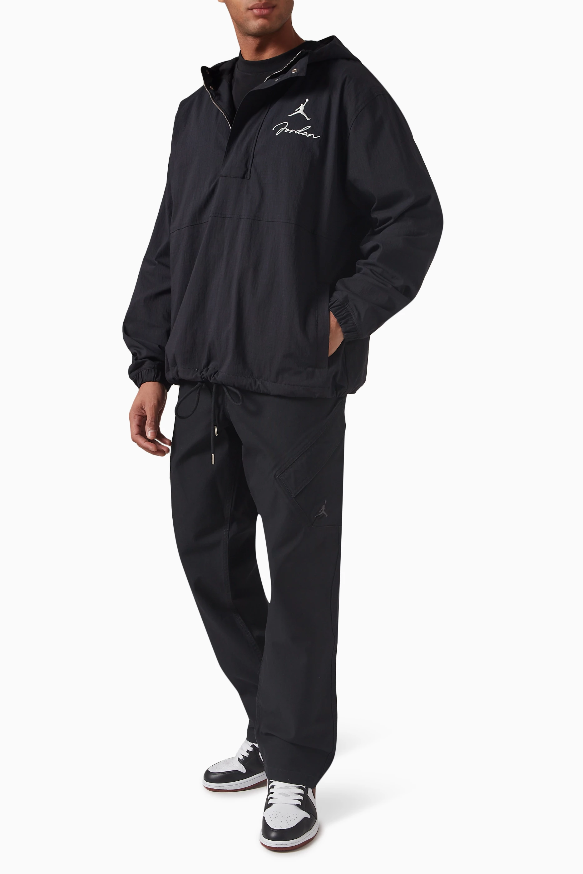Buy Jordan Black MVP Anorak Hooded Jacket For Men Online | Ounass