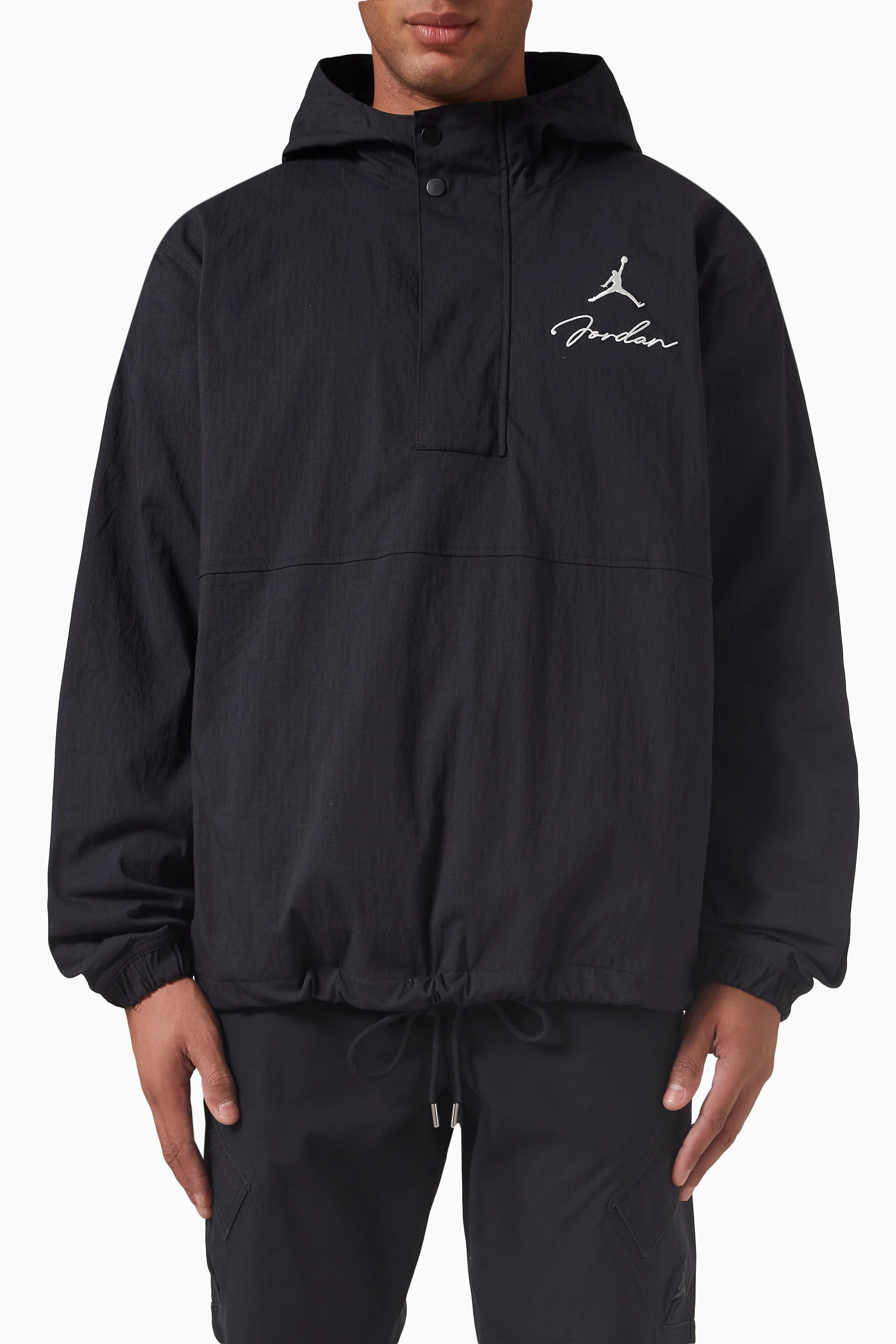 Buy Jordan Black MVP Anorak Hooded Jacket For Men Online | Ounass