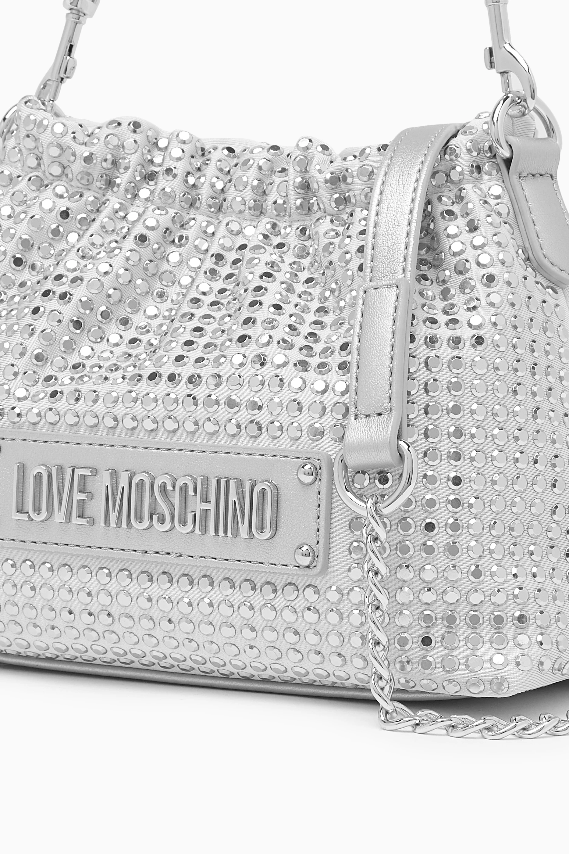 Buy Love Moschino Grey Mini Sparkling Top handle Bag in Faux Leather For Women Online Ounass Saudi