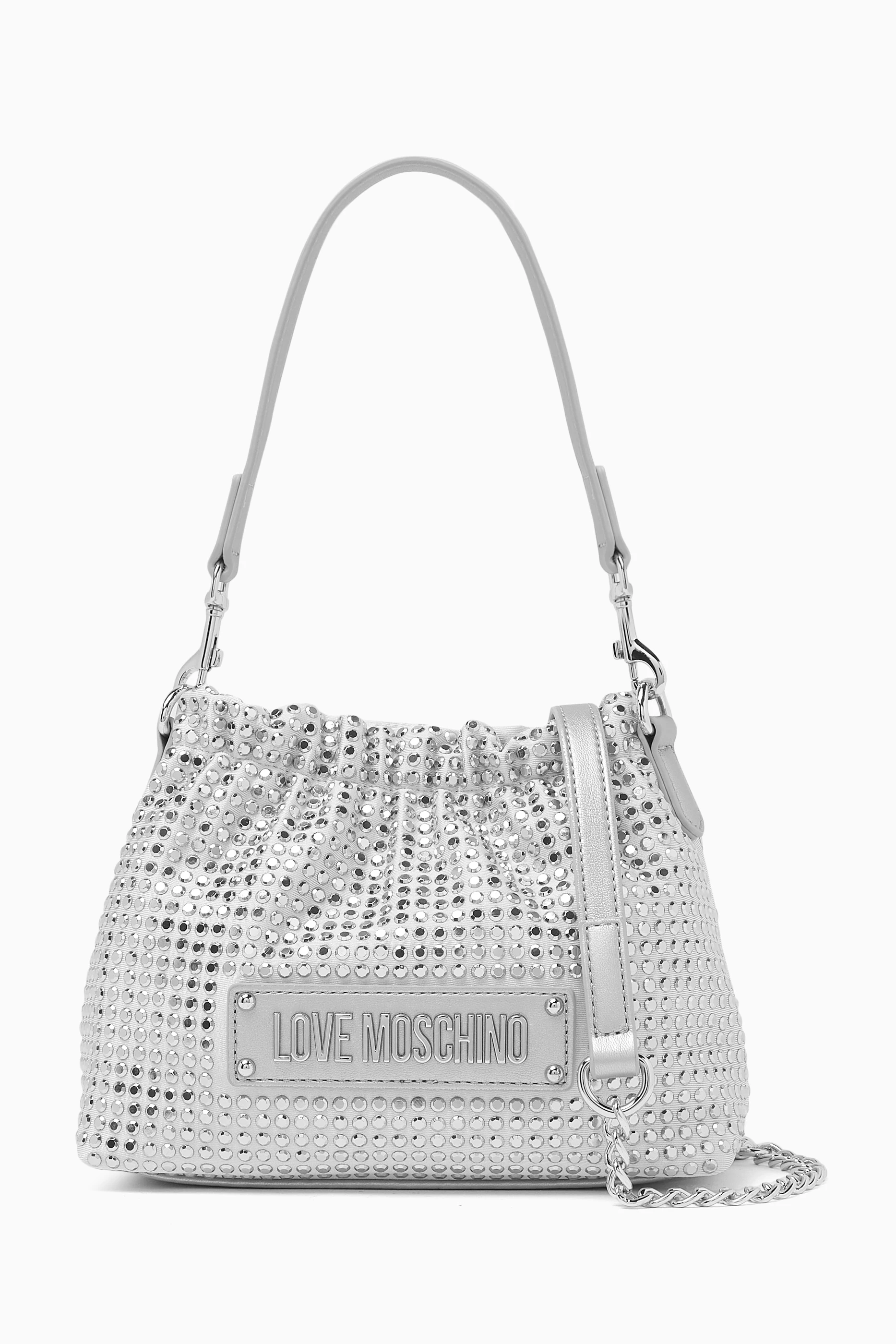 Buy Love Moschino Grey Mini Sparkling Top-handle Bag in Faux
