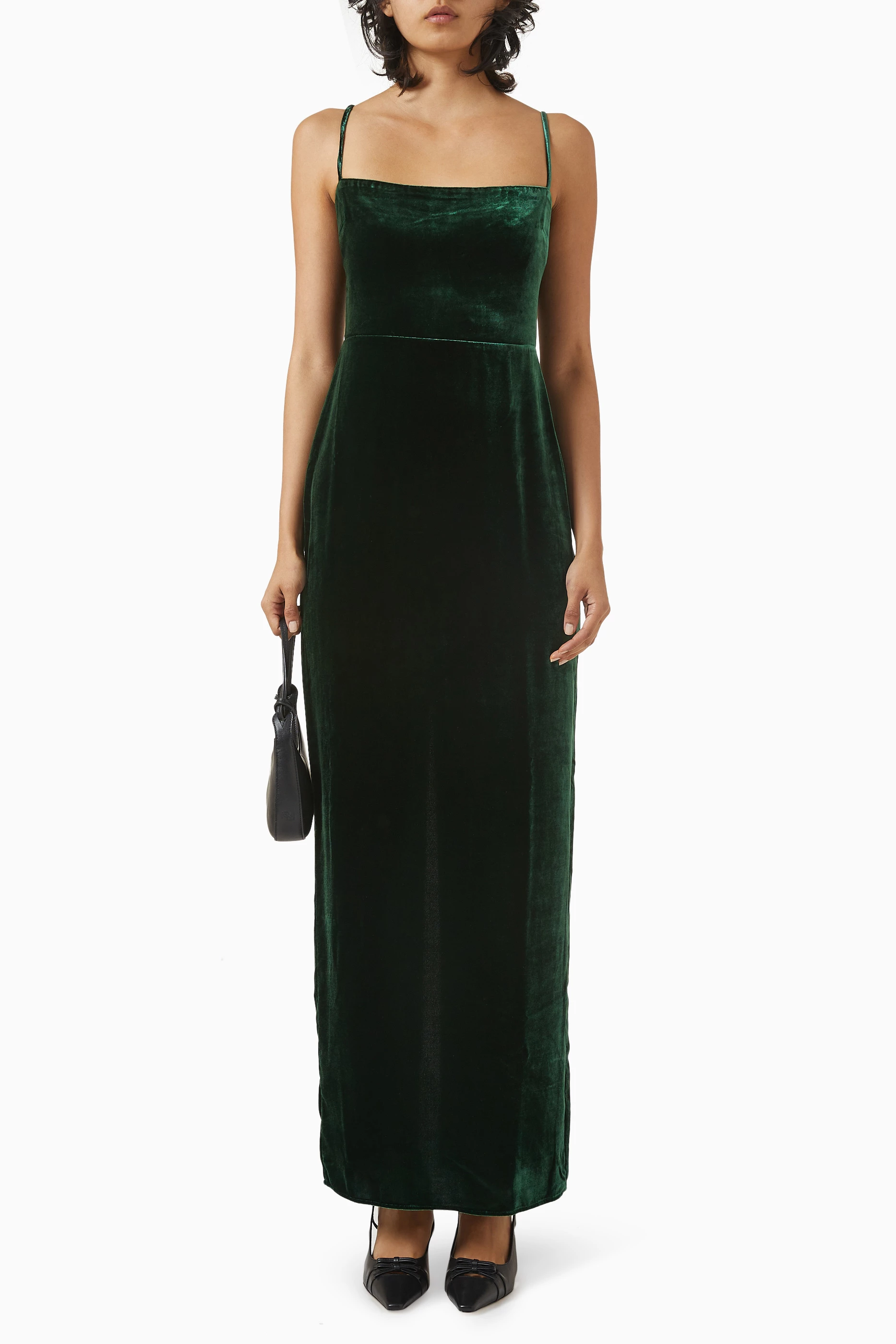green velvet dress reformation Ruby Velvet Dress Rental by Reformation