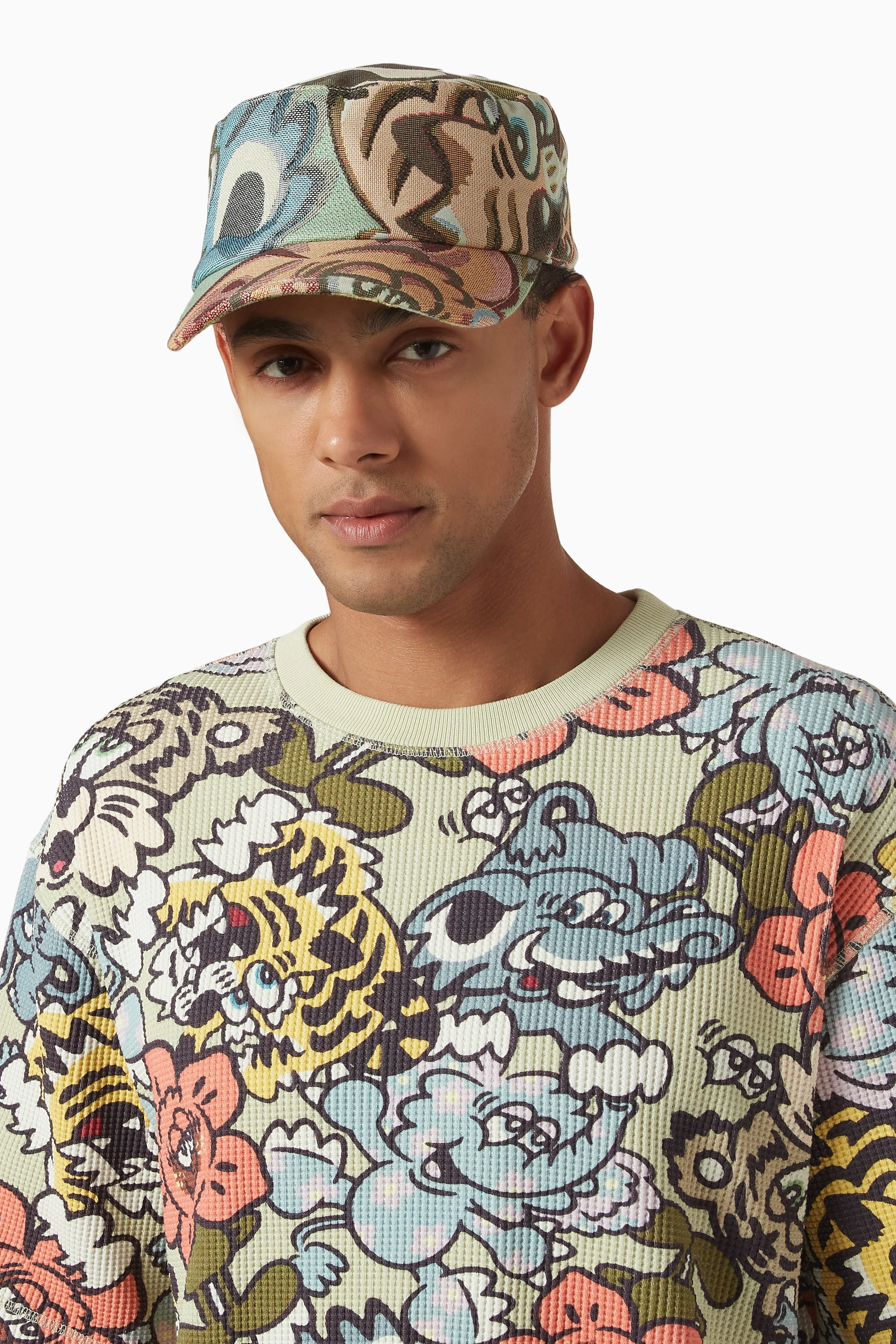 【KENZO】VERDY Embroidery Cotton Ball Cap ☆大人気☆ Buy KENZO Multicolour x Verdy Cap in Cotton For UNISEX