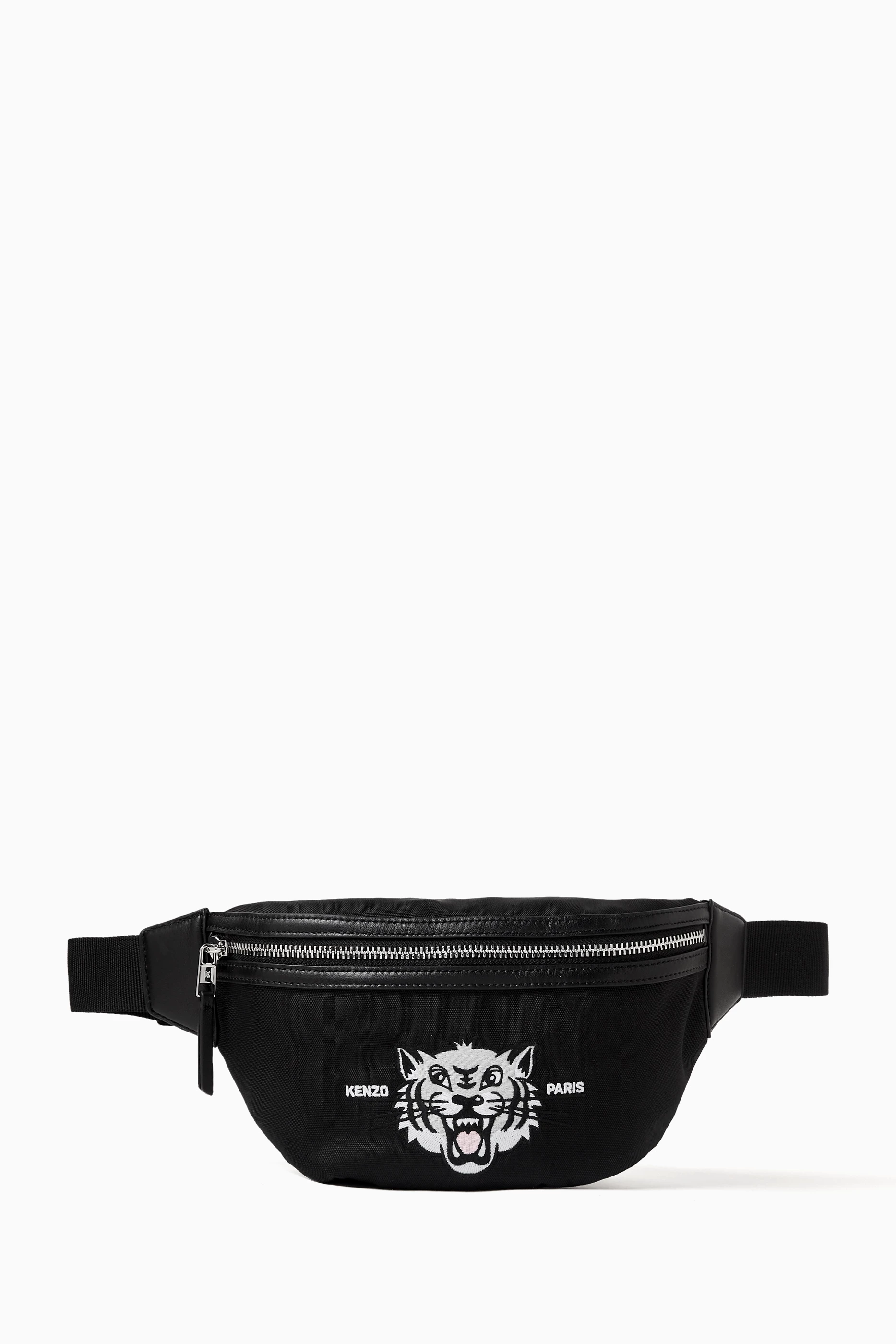 【あ】 伊勢丹メンズ館 KENZO Varsity ベルト バッグ Kenzo Black Kenzo Paris 'KENZO Varsity' Embroidered Belt Bag Kenzo