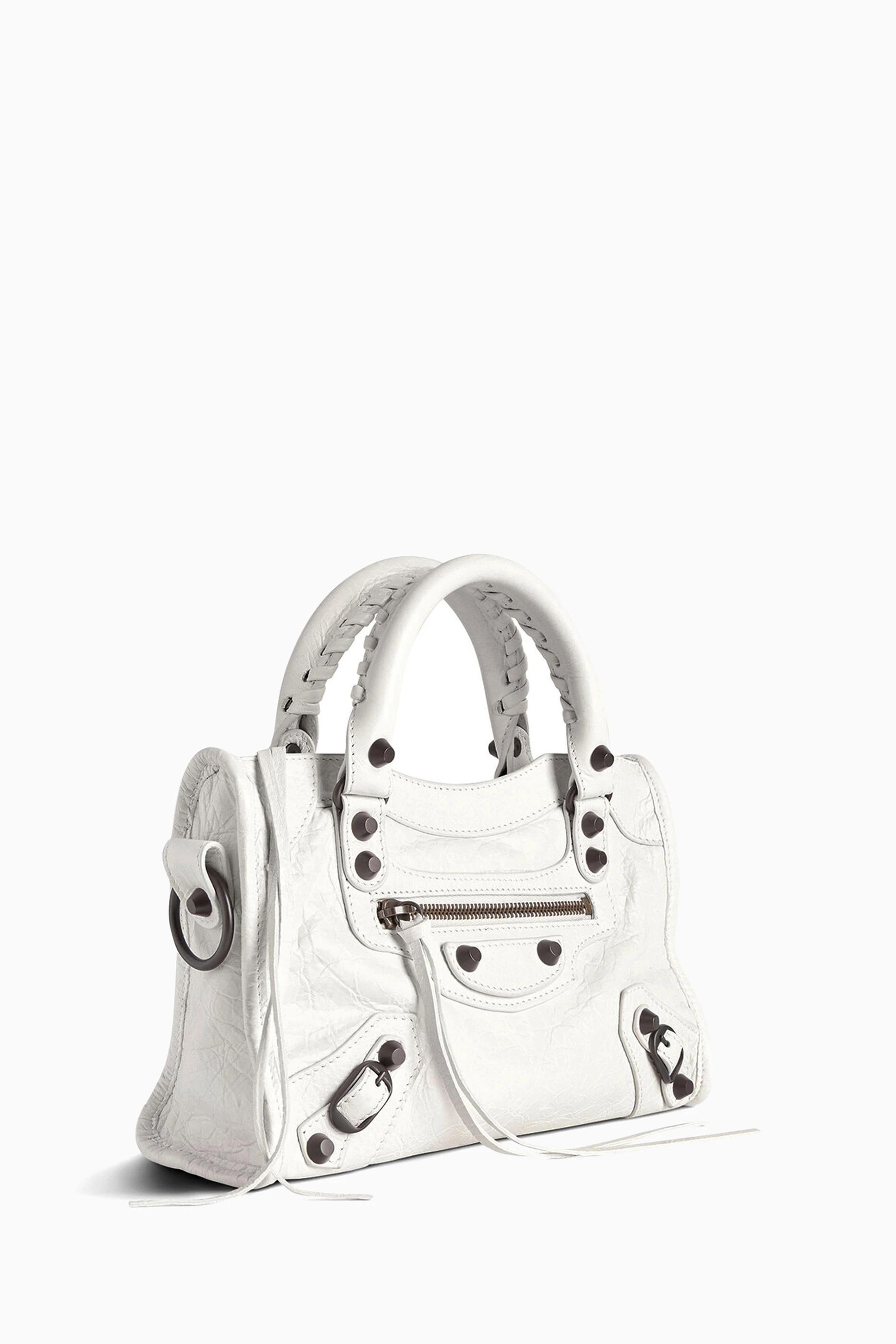 Buy Balenciaga White Mini Le City Bag in Arena Lambskin For Women