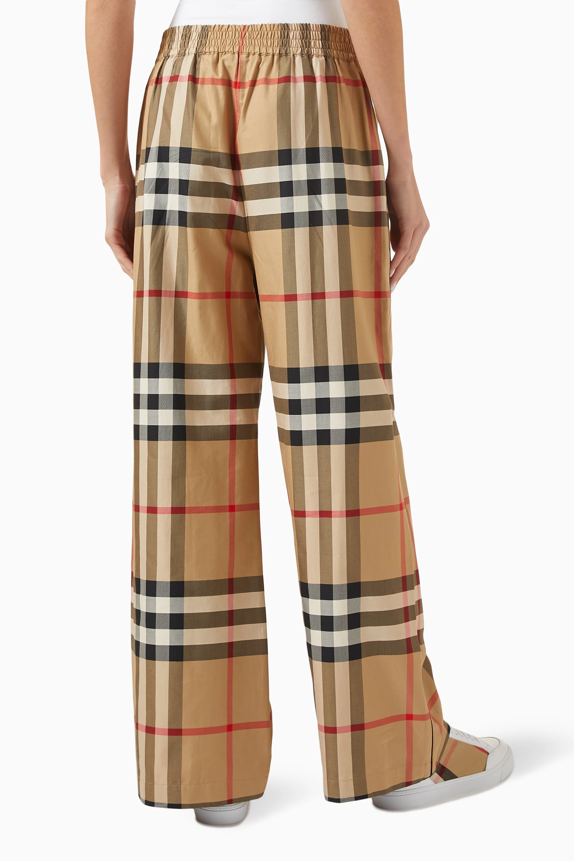 Womens Burberry Pants Burberry Palazzo Nylon Wool Blend Tailored