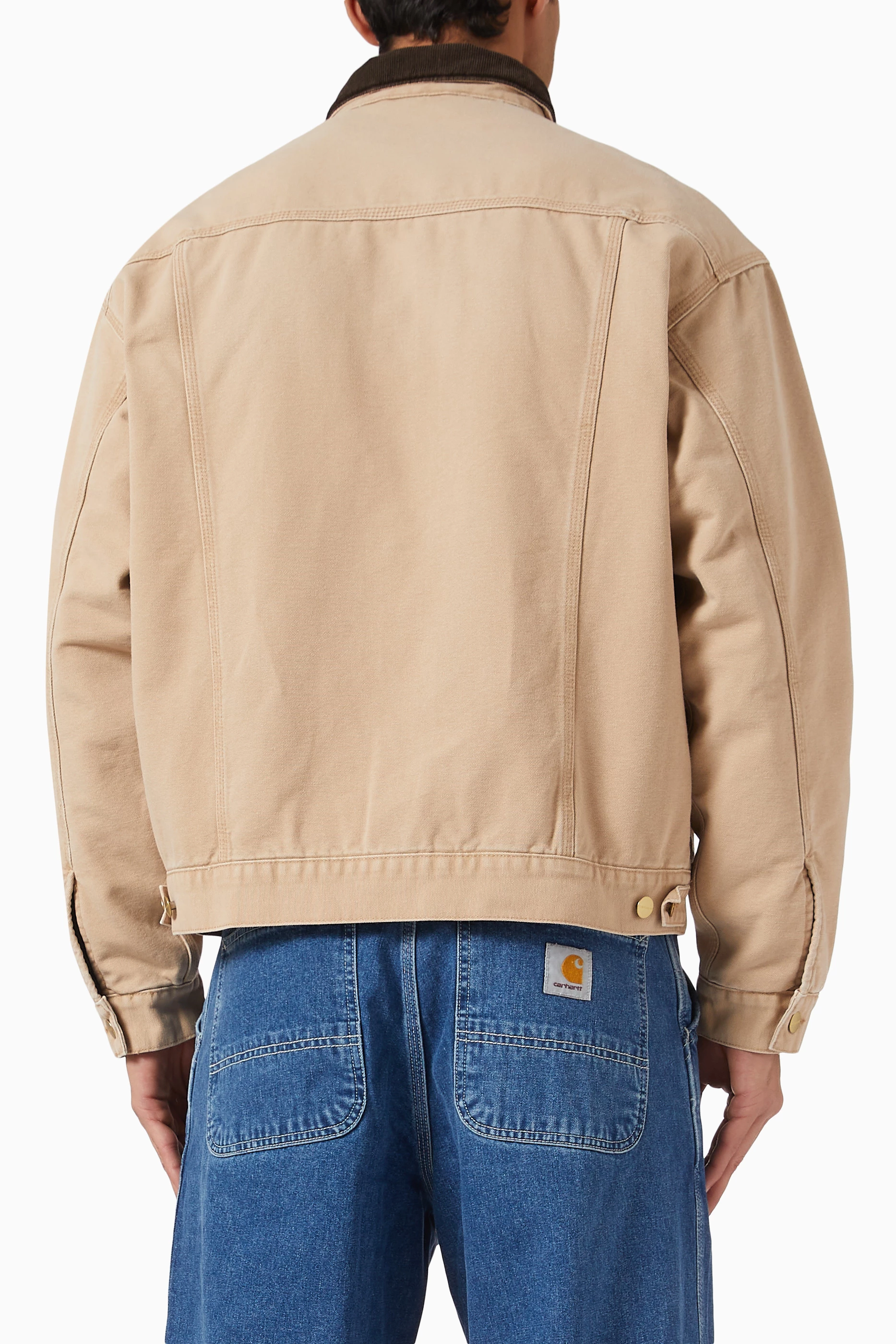 Buy Carhartt WIP Brown Dayton Trucker Jacket in Cotton For Men