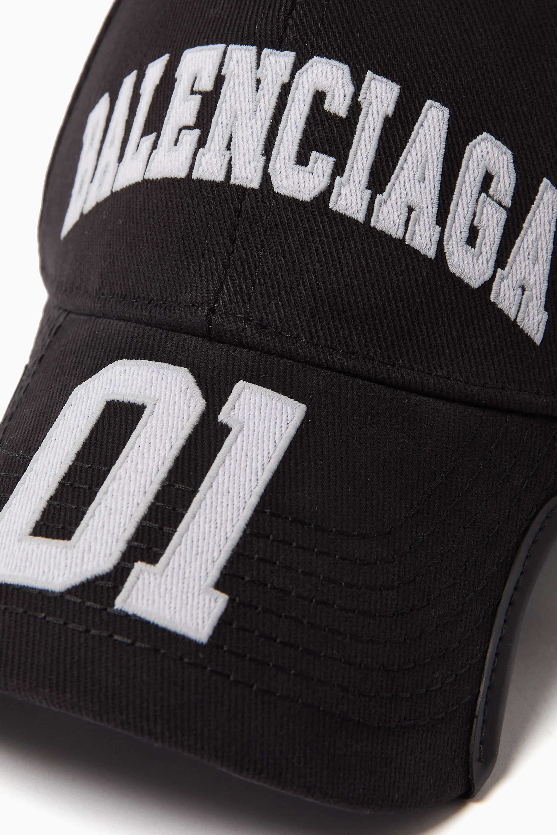 Buy Balenciaga Black Basketball Series Cap in Cotton Drill For Men