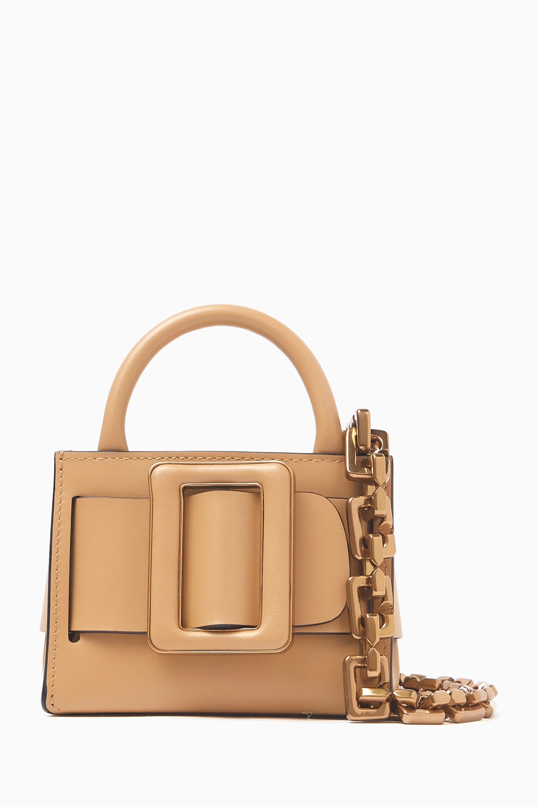 Buy BOYY Neutral Micro Bobby Surreal Tote Bag in Palmellato