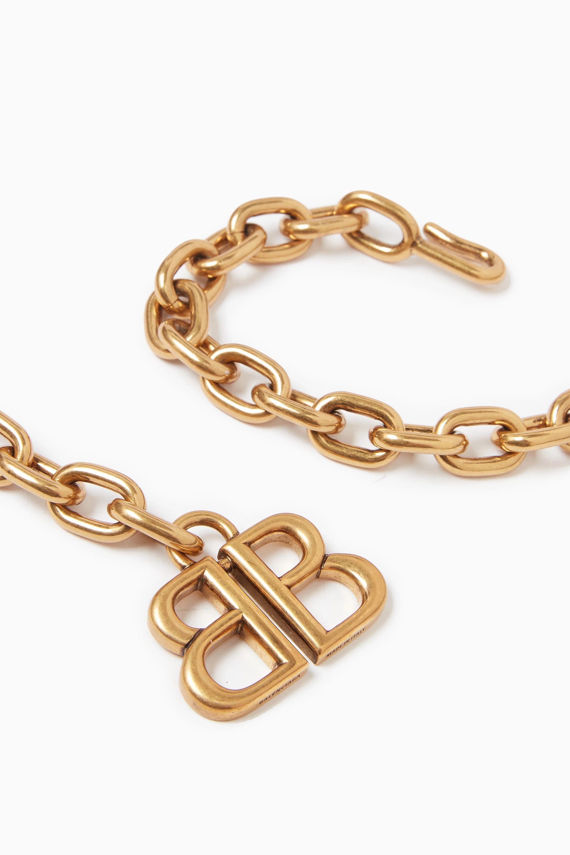 Buy Balenciaga Gold Monaco Chain Belt in Aged Gold-tone