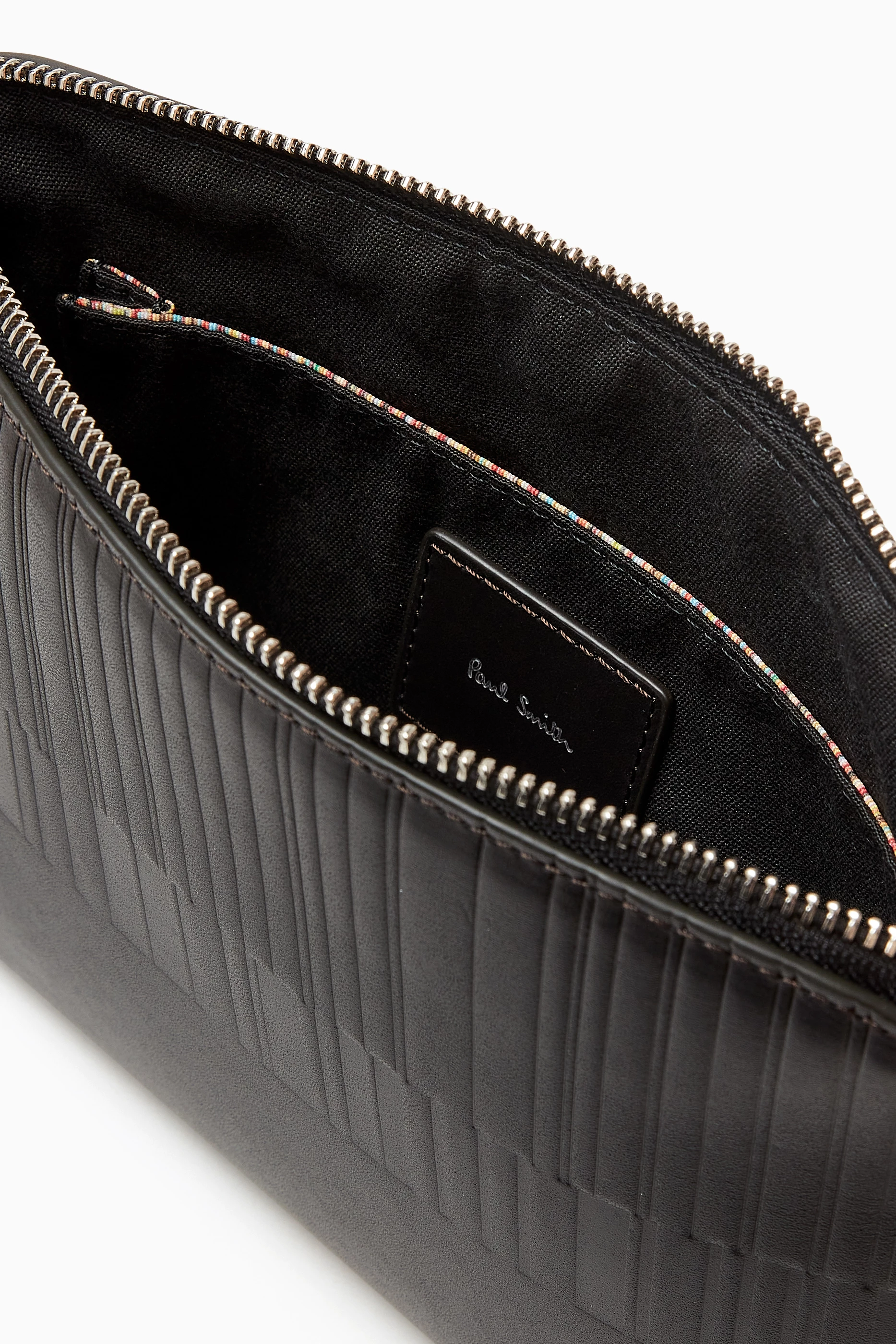 Buy Paul Smith Brown Shadow Stripe Musette Bag in Leather