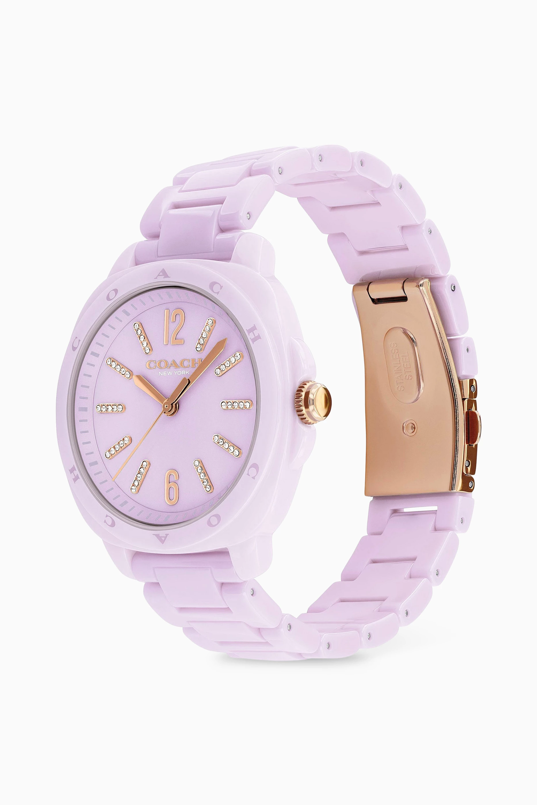 Buy Coach Purple Kitt Quartz Ceramic Bracelet Watch, 38mm 