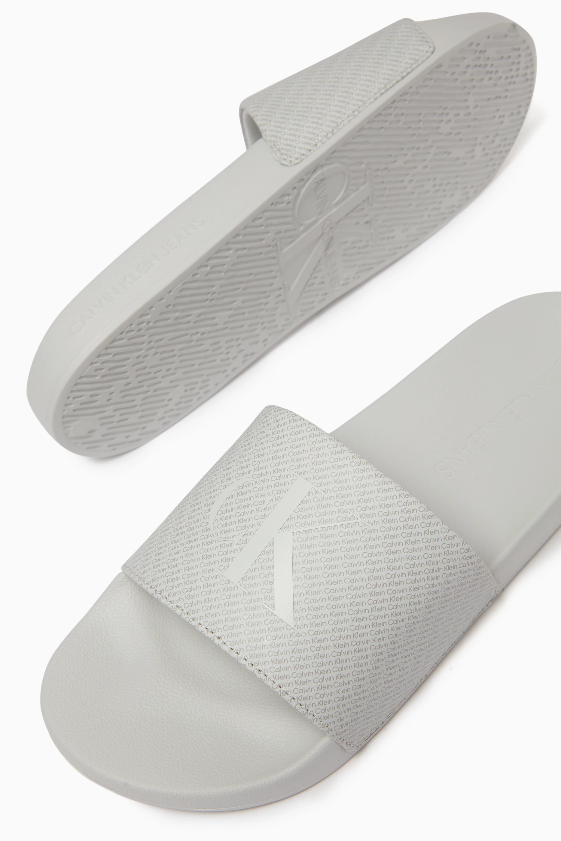 Ergonomic Footbed Grey Calvin Klein Sliders Buy Calvin Klein Jeans