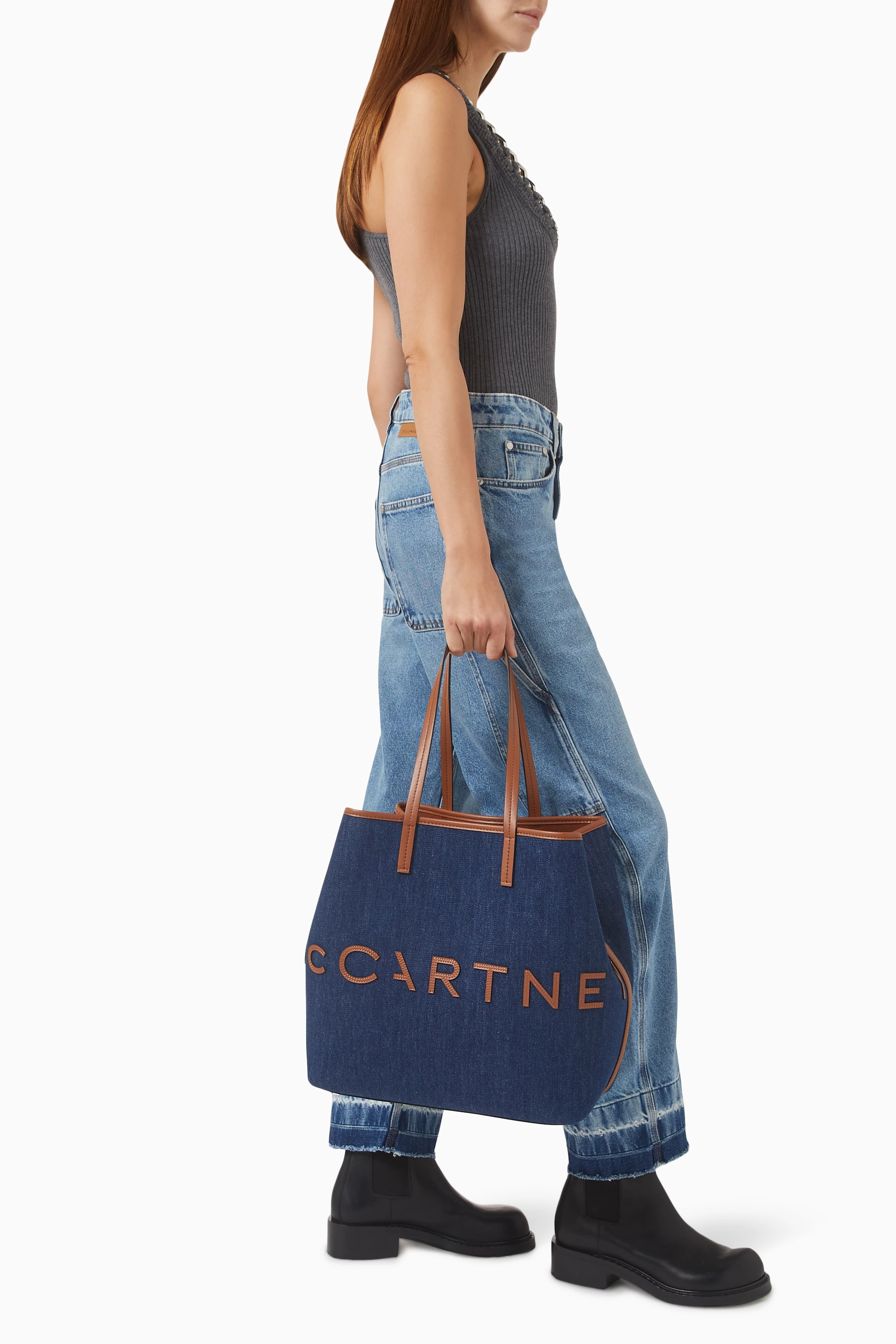 トートバッグ STELLA MCCARTNEY Woman Tote bags Blue 234387WP0228 4850 Adidas By Stella McCartney Packable Tote Bag | Blue | FARFETCH