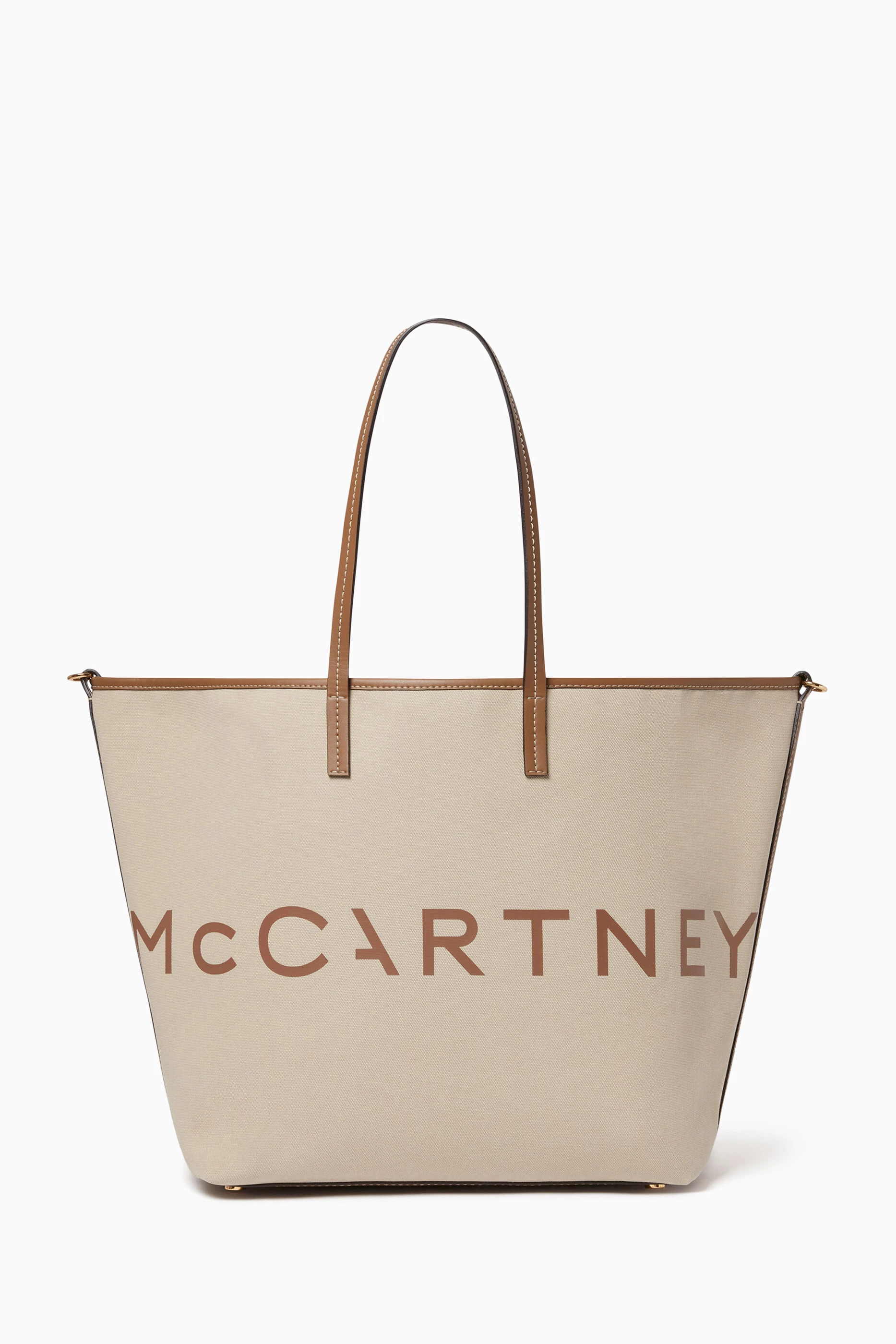 Buy Stella McCartney Brown Logo Tote Bag in Bananatex