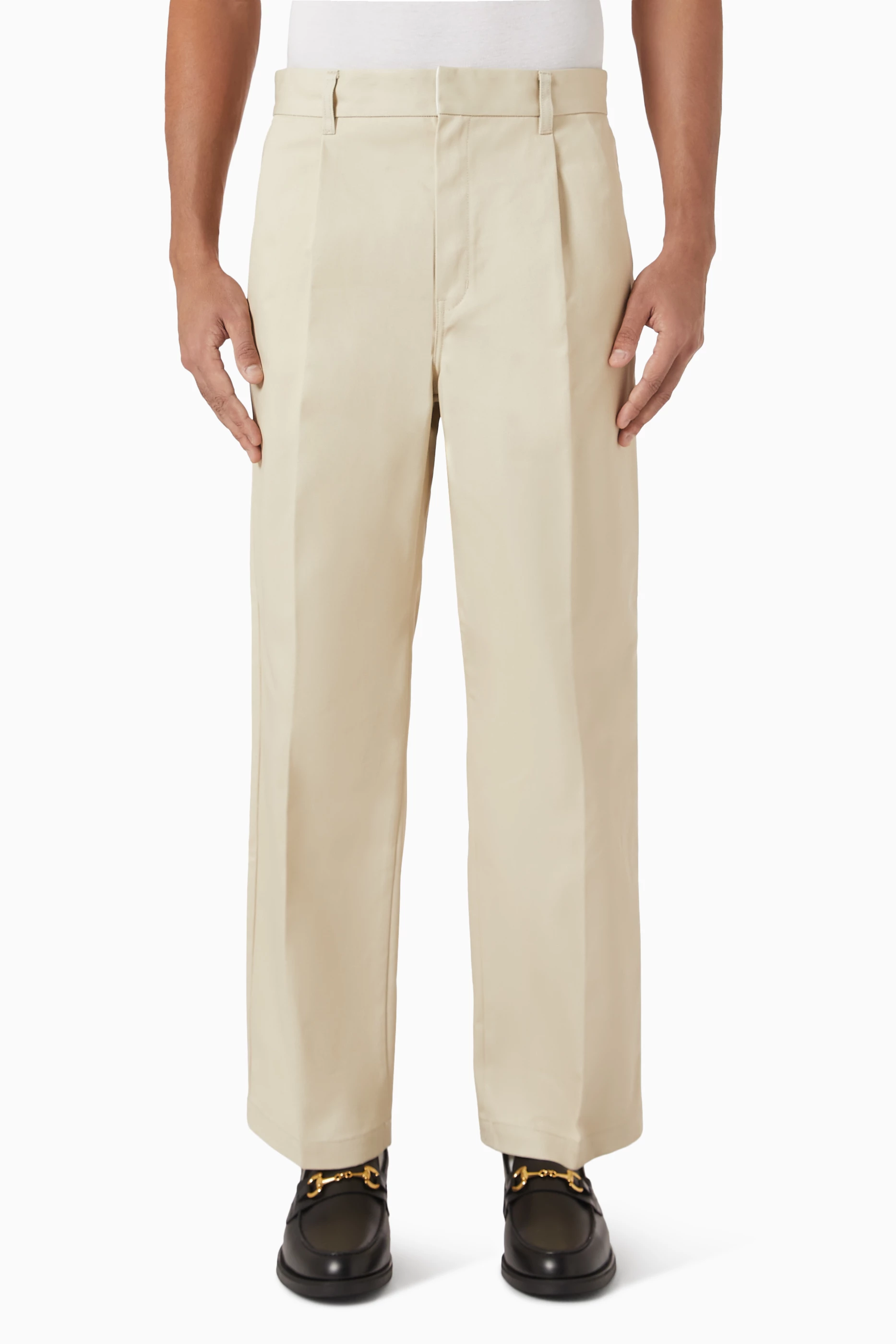 Buy WACKO MARIA Neutral x Dickies Pleated Pants in Cotton-blend