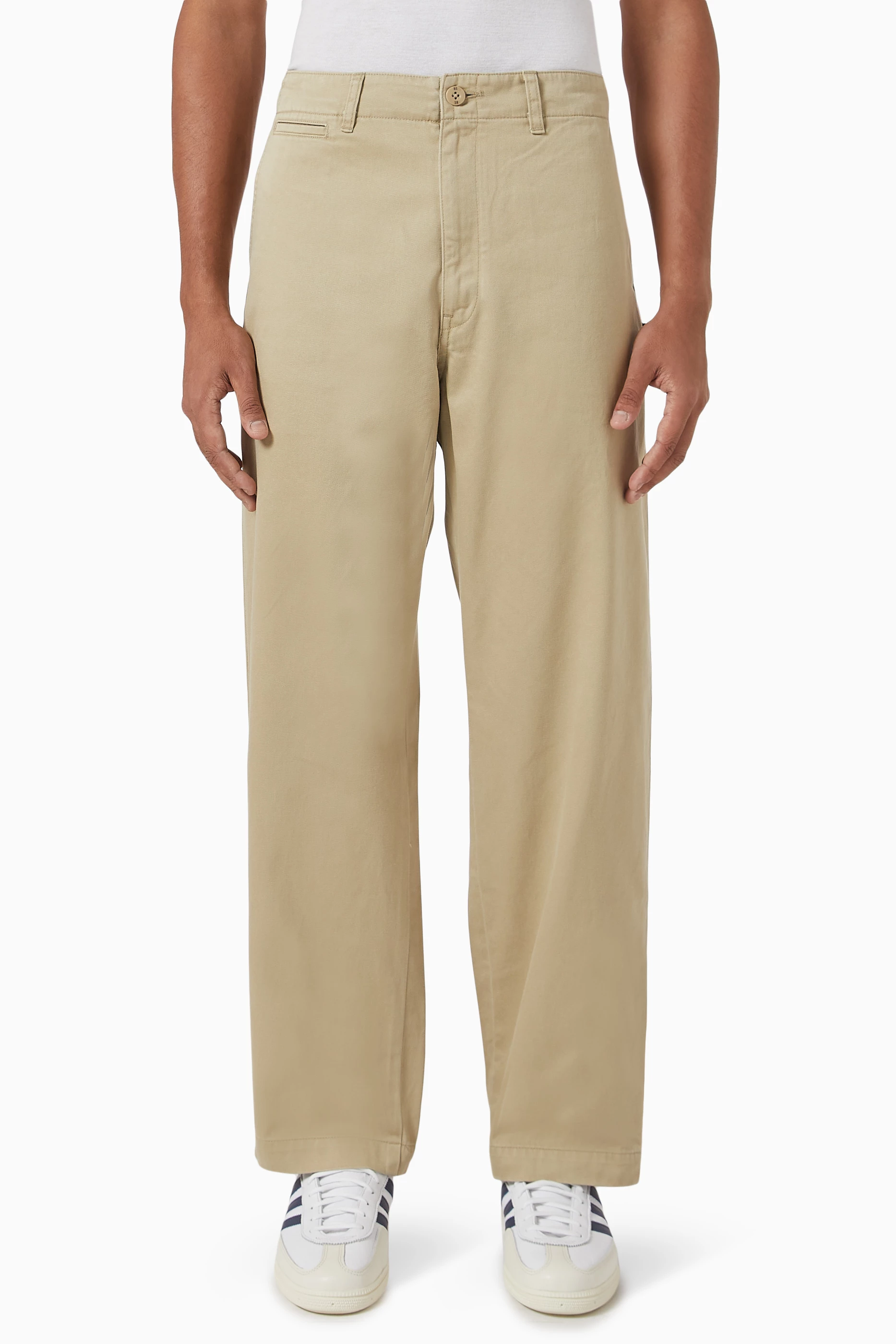 Buy Neighborhood Neutral Classic Chino Pants in Cotton For Men