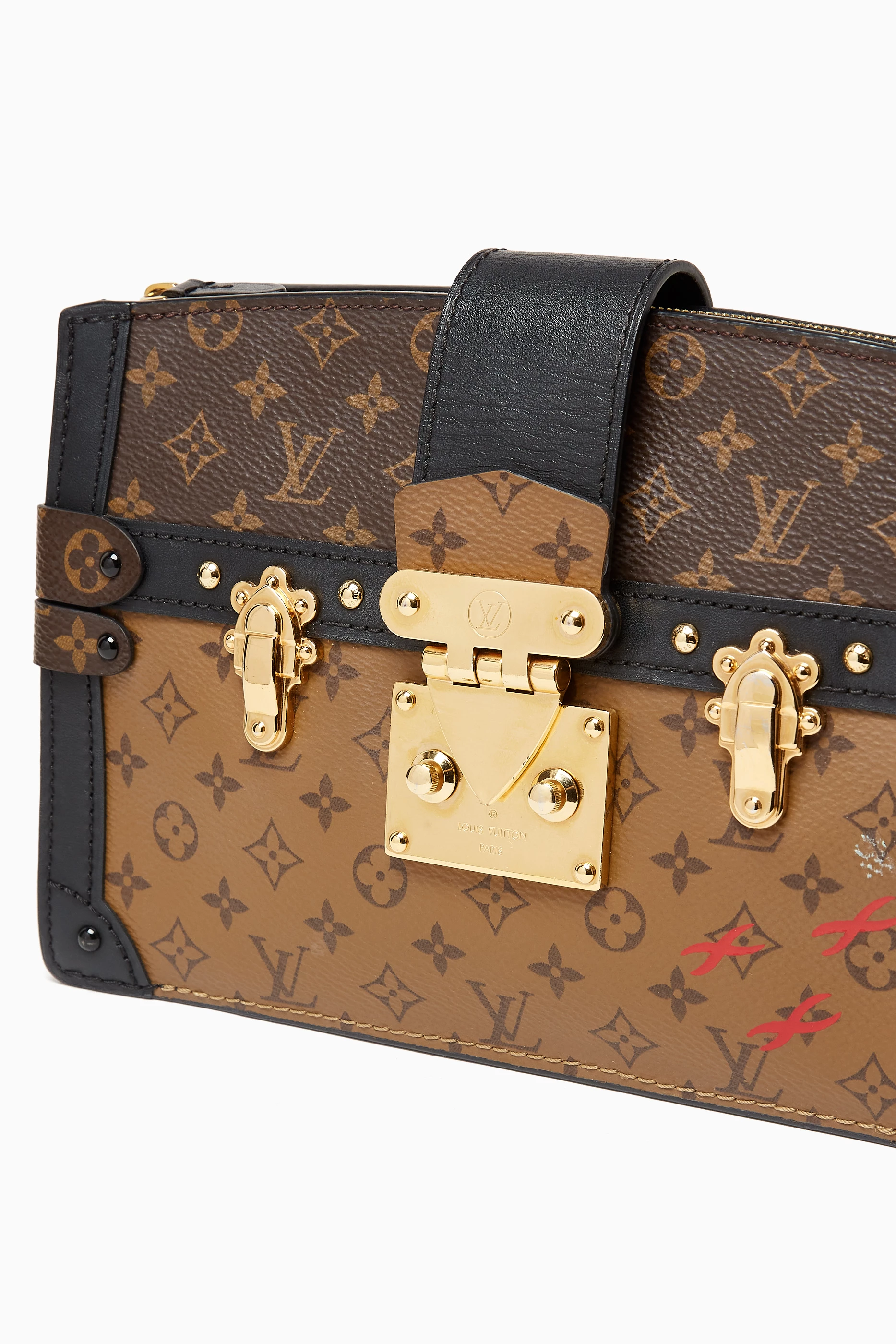 Buy Louis Vuitton Pre-Loved Brown Reverse Monogram Trunk Clutch