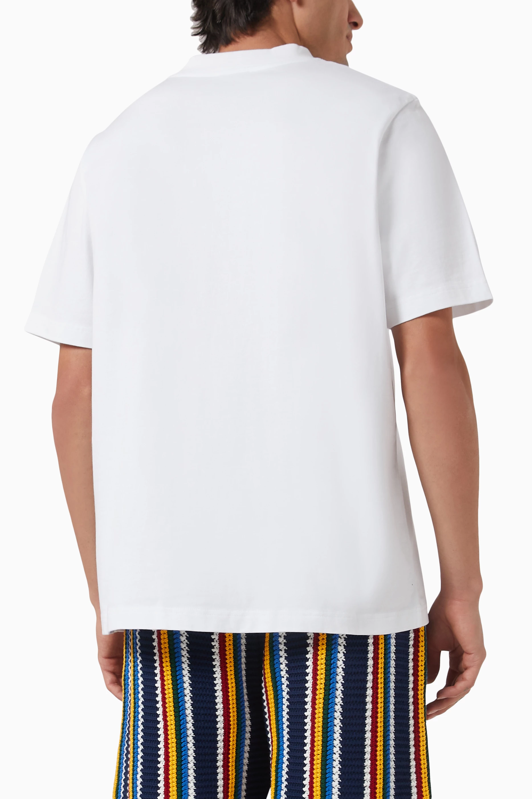 Buy Casablanca White Surf Trip T-shirt in Cotton For Men