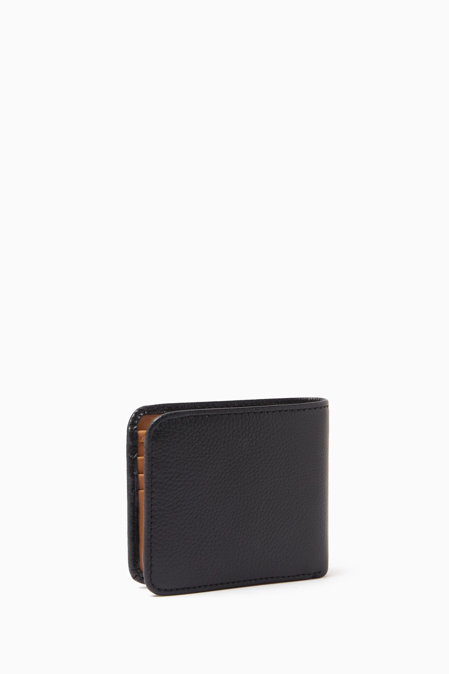 Buy Fred Perry Black Bifold Wallet in Burnished Leather For