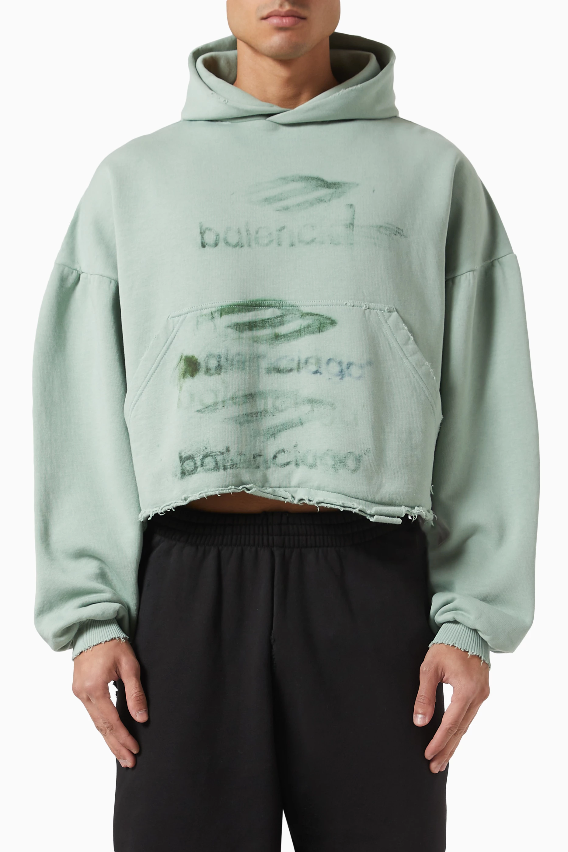 送料込+BALENCIAGA+Diy Imprint Cropped Hoodie Balenciaga Diy Imprint Cropped Hoodie | Saks Fifth Avenue