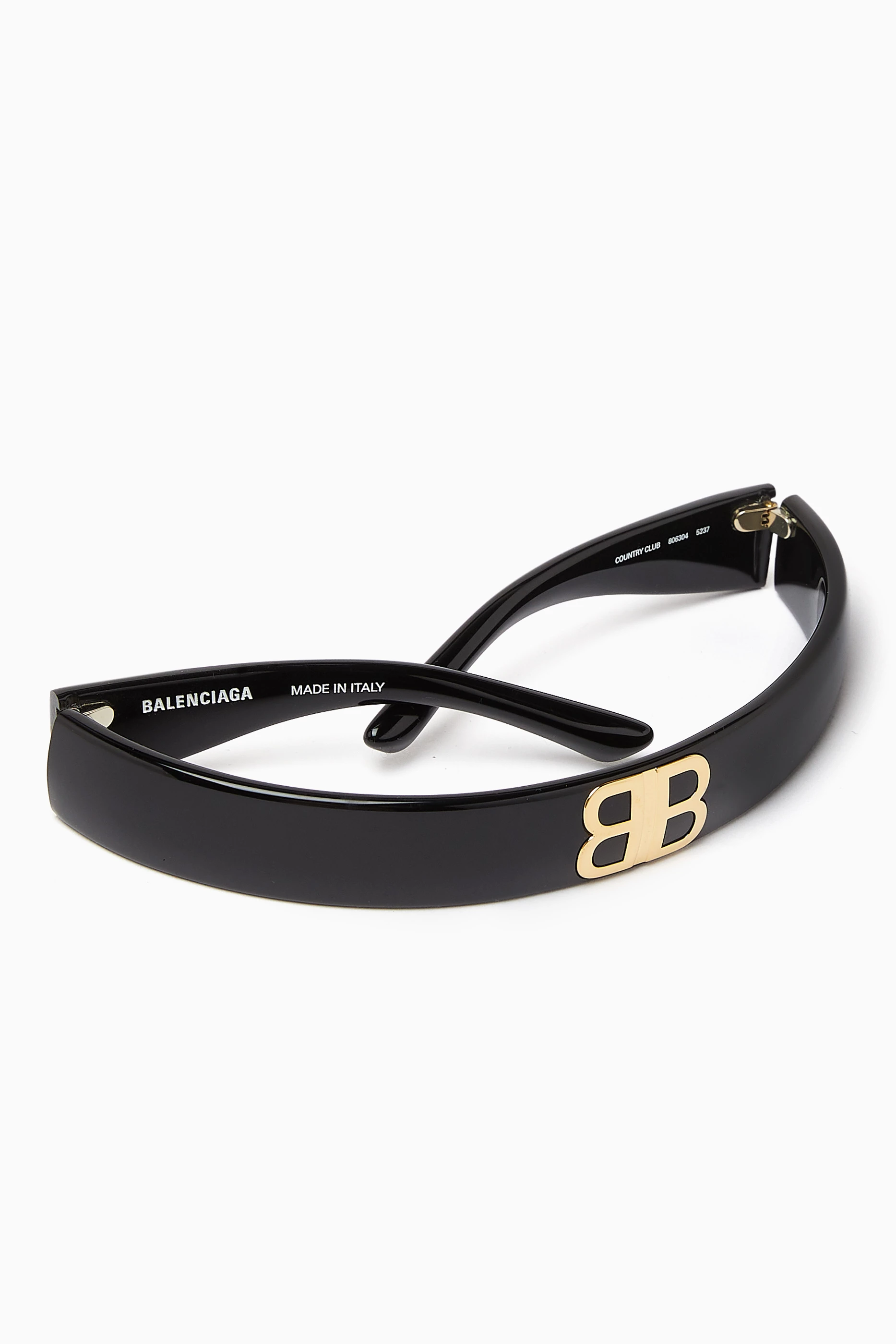 Buy Balenciaga Black Country Club BB Headband in Acetate For Men