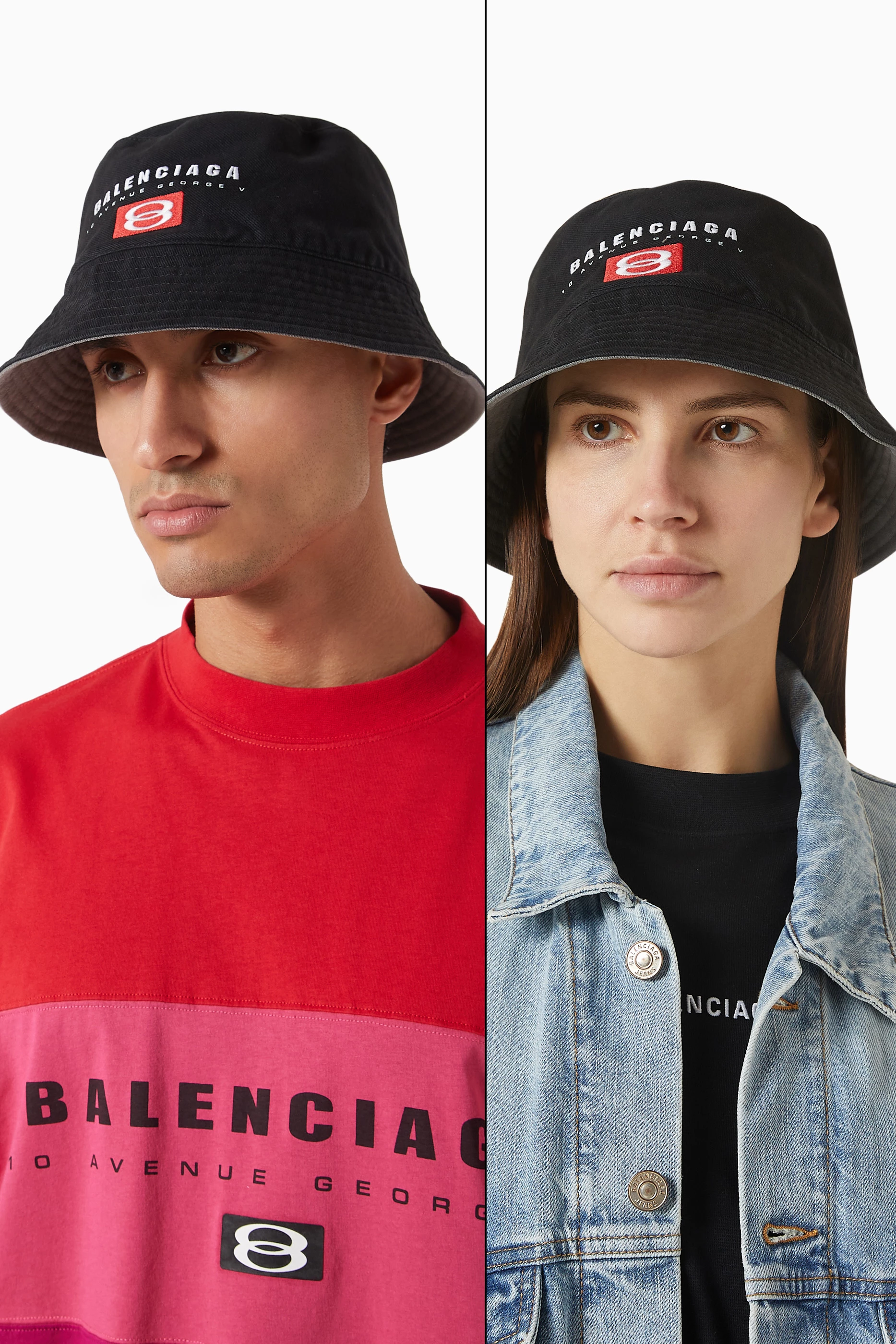 Buy Balenciaga Black Unisex Bucket Hat in Cotton For UNISEX