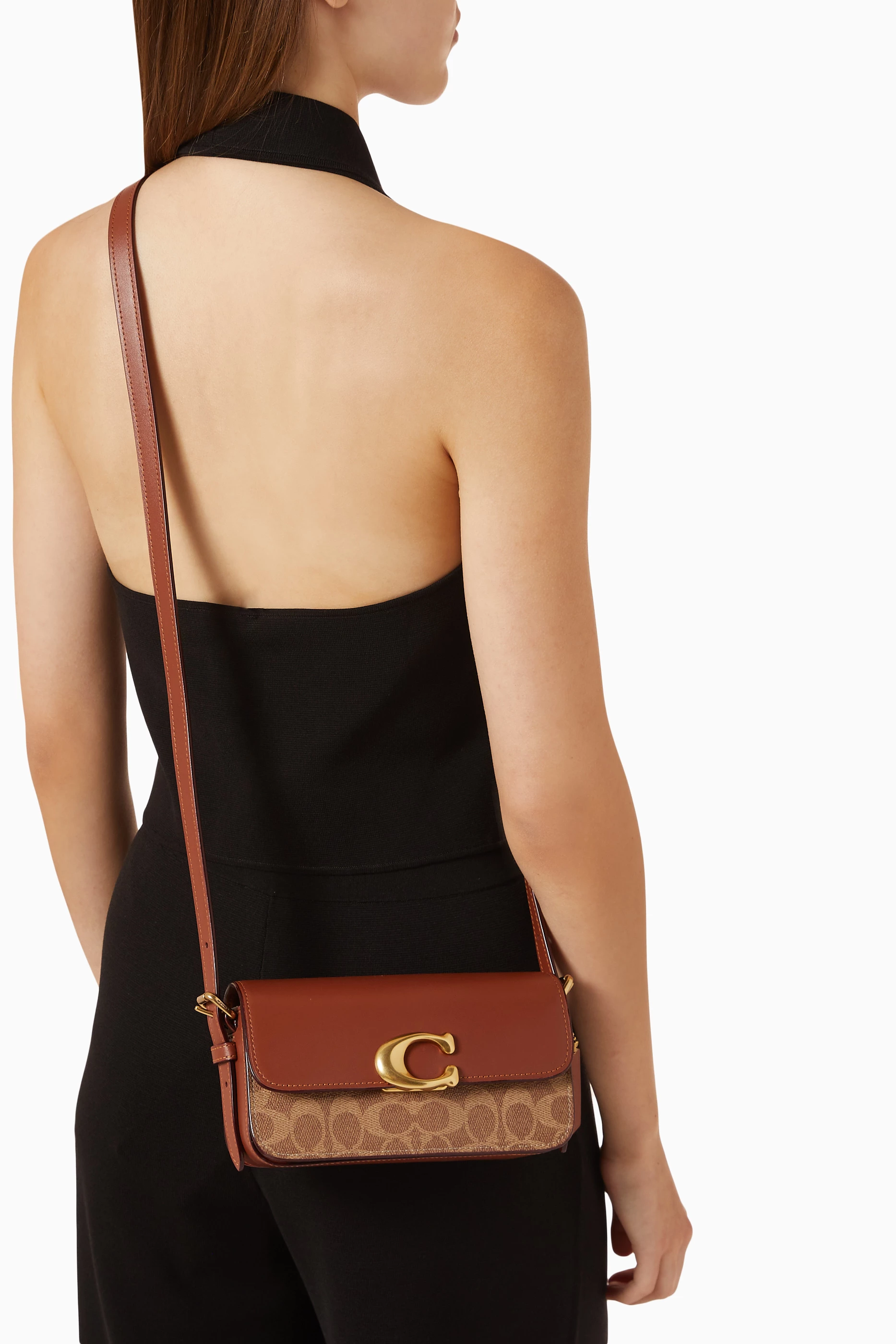 Buy Coach Brown Zoe Shoulder Bag in Signature Canvas For Women