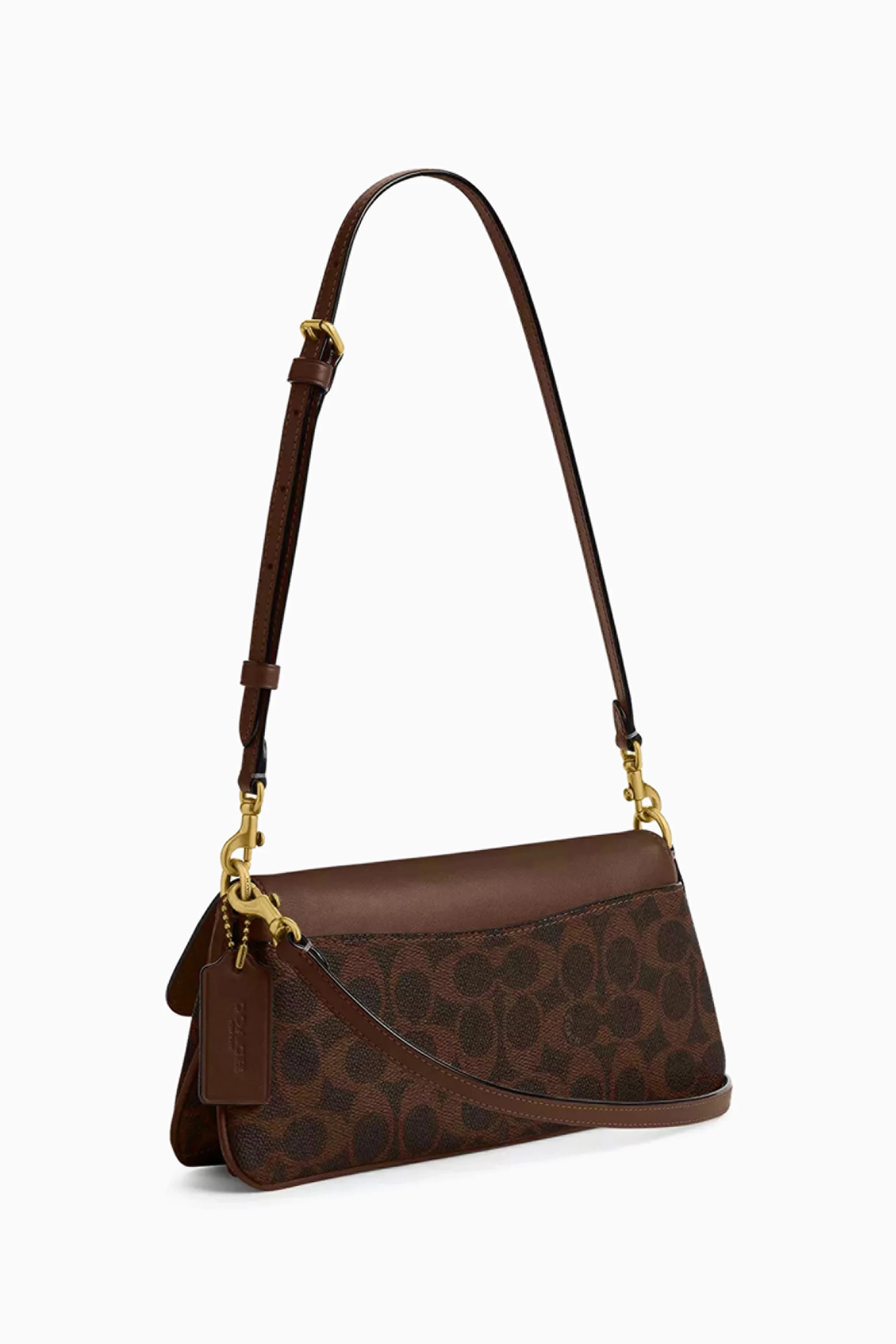極美品✨Coach Signature Shoulder bag Brown Buy Coach Brown Jet Shoulder Bag in Signature Canvas & Leather For