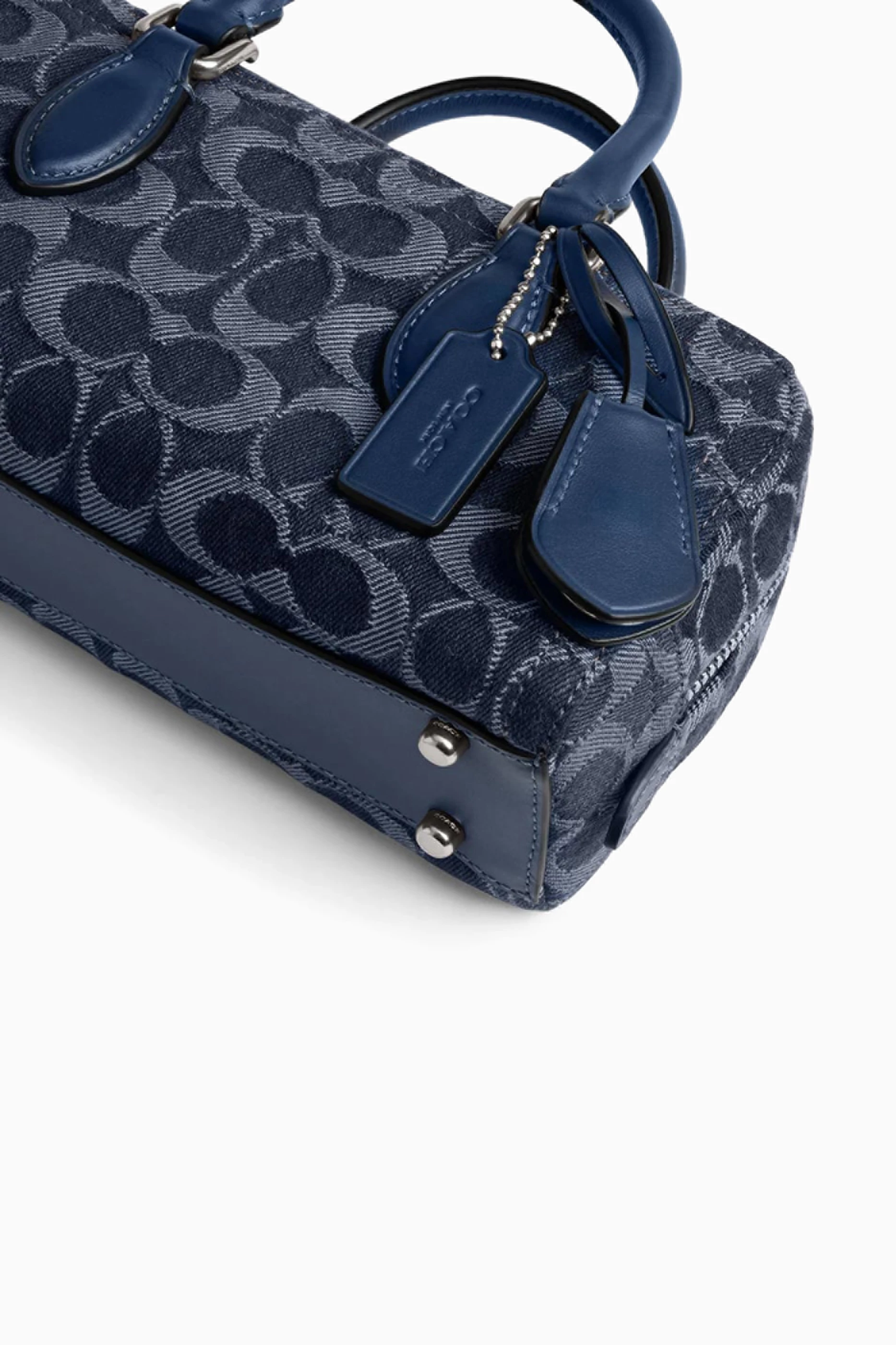 Buy Coach Blue Bowery Satchel 22 in Signature Denim For Women