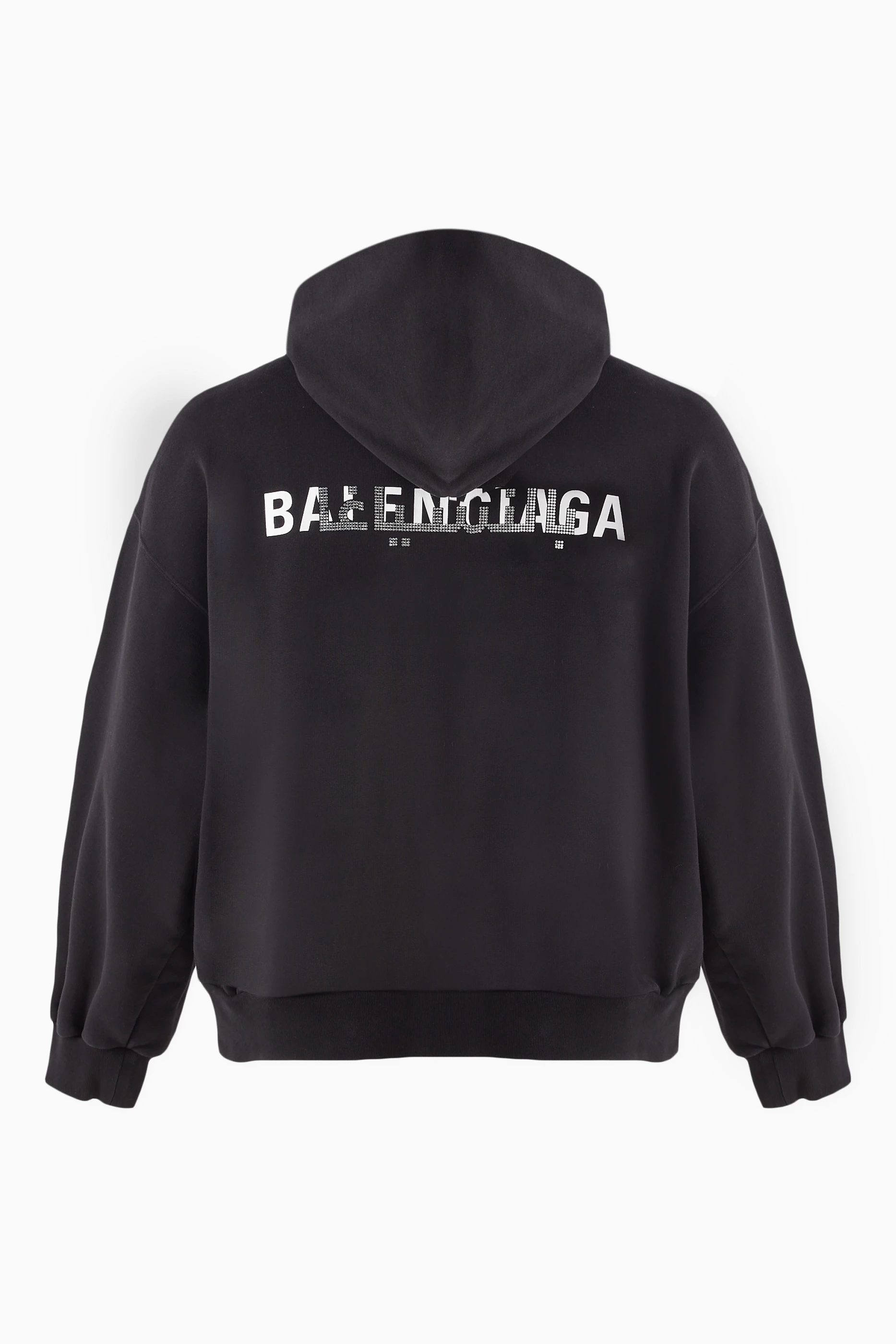 Buy Balenciaga Black Unisex Rhinestone Hoodie For UNISEX Online