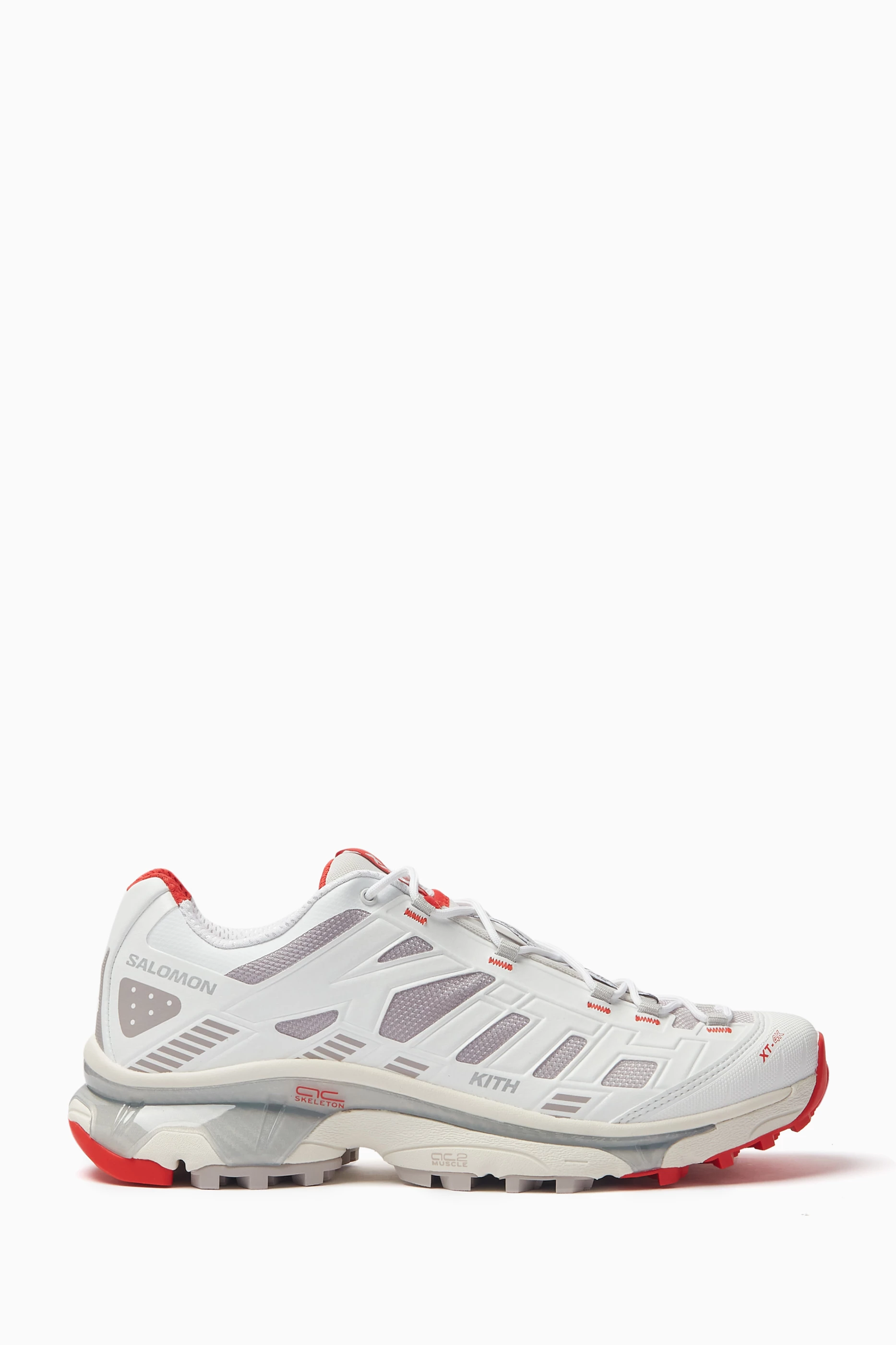 Buy Kith White x Salomon XT-4K Sneakers in Mesh & Rubber For Men 