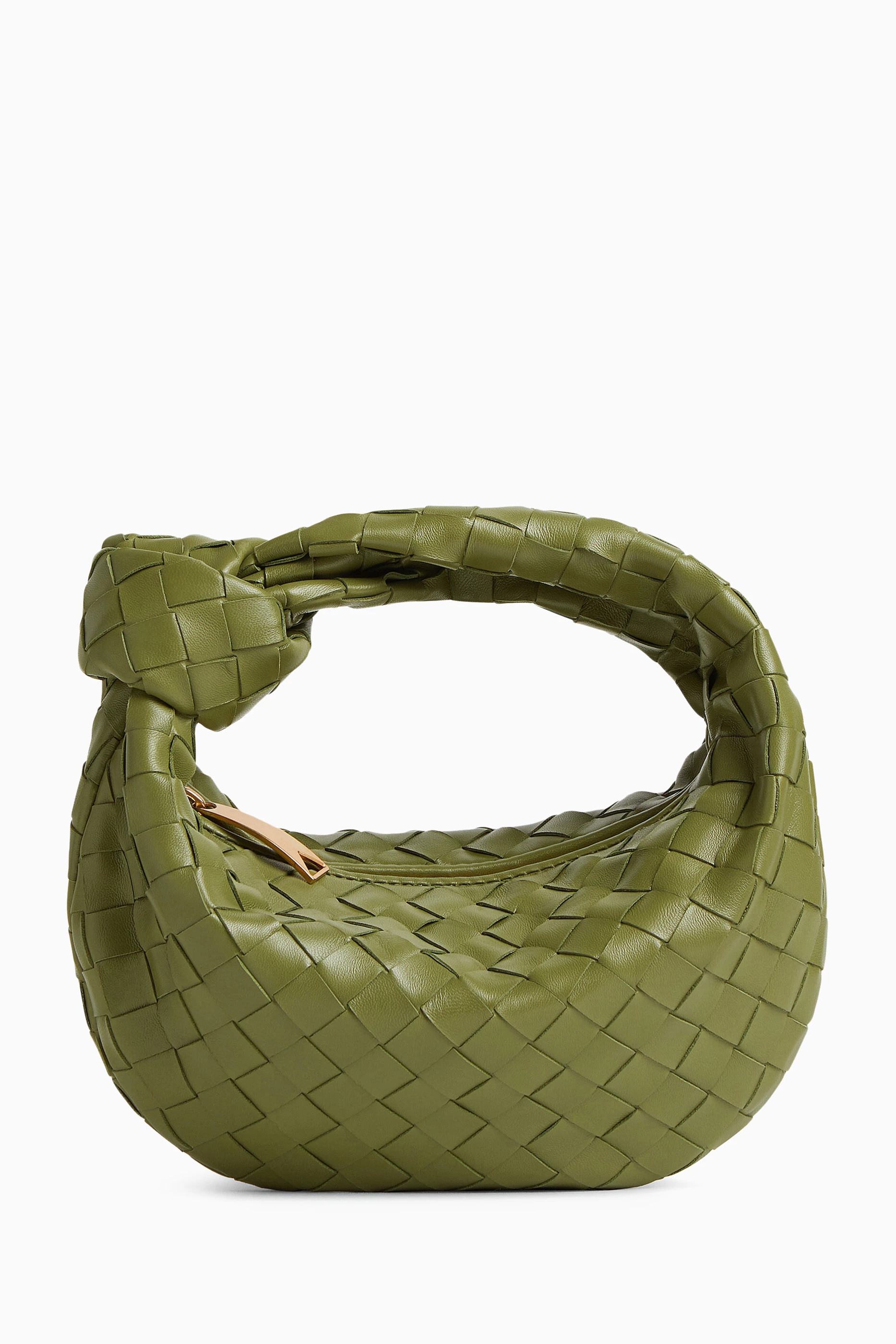 Buy Bottega Veneta Green Mini Jodie Top-handle Bag in Intrecciato