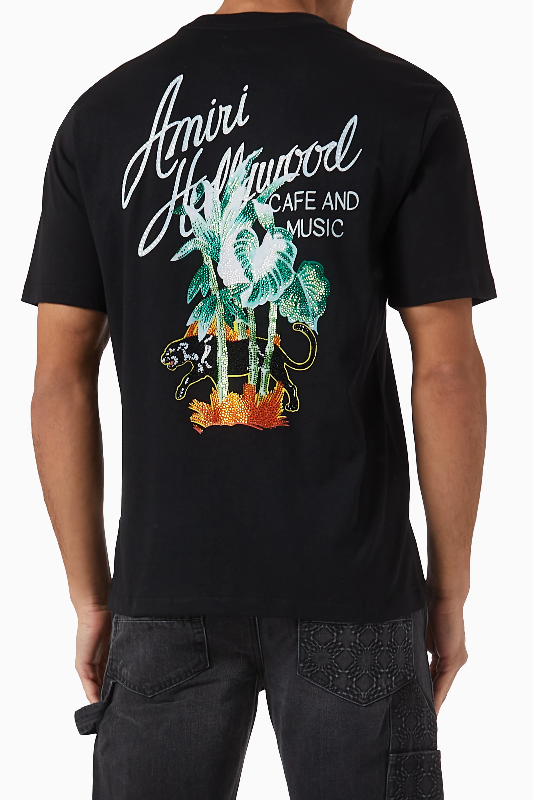 【VIP&関税込】AMIRI Hollywood Cafe T-shirt AMIRI Hollywood T-shirt | Black | FARFETCH CA