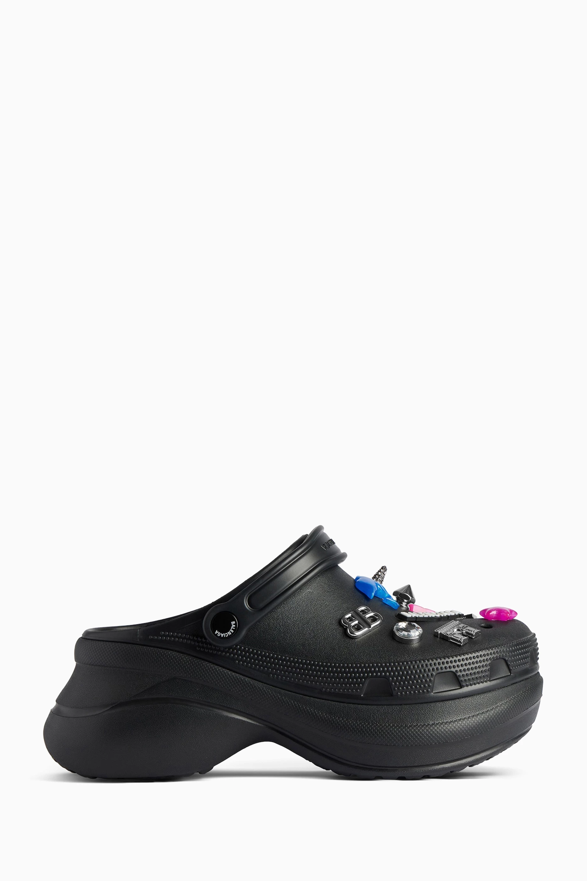 Buy Balenciaga Black x Crocs™ Jibbitz™ Mules in Rubber For