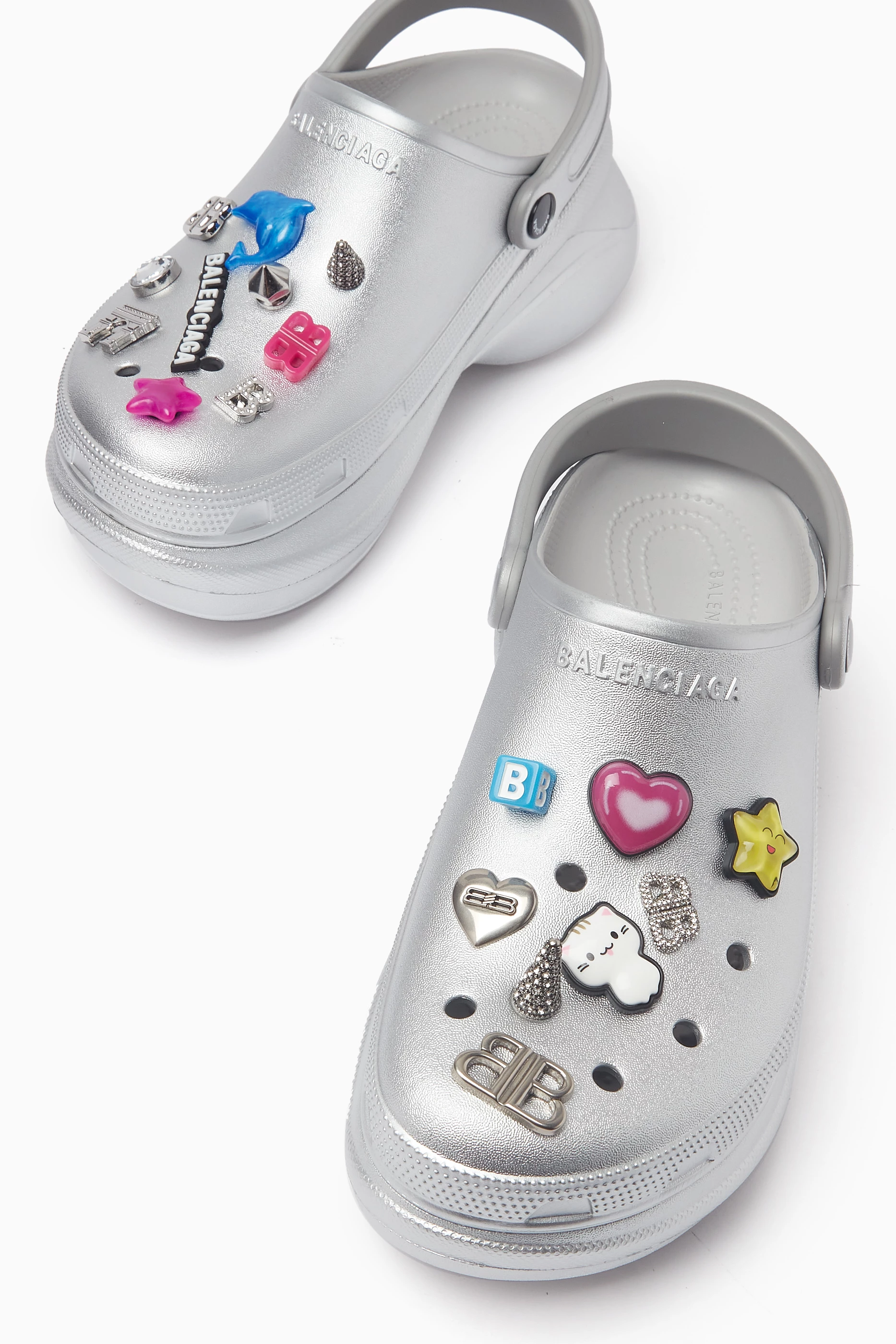 Buy Balenciaga Grey x Crocs™ Jibbitz™ Mules in EVA For Women