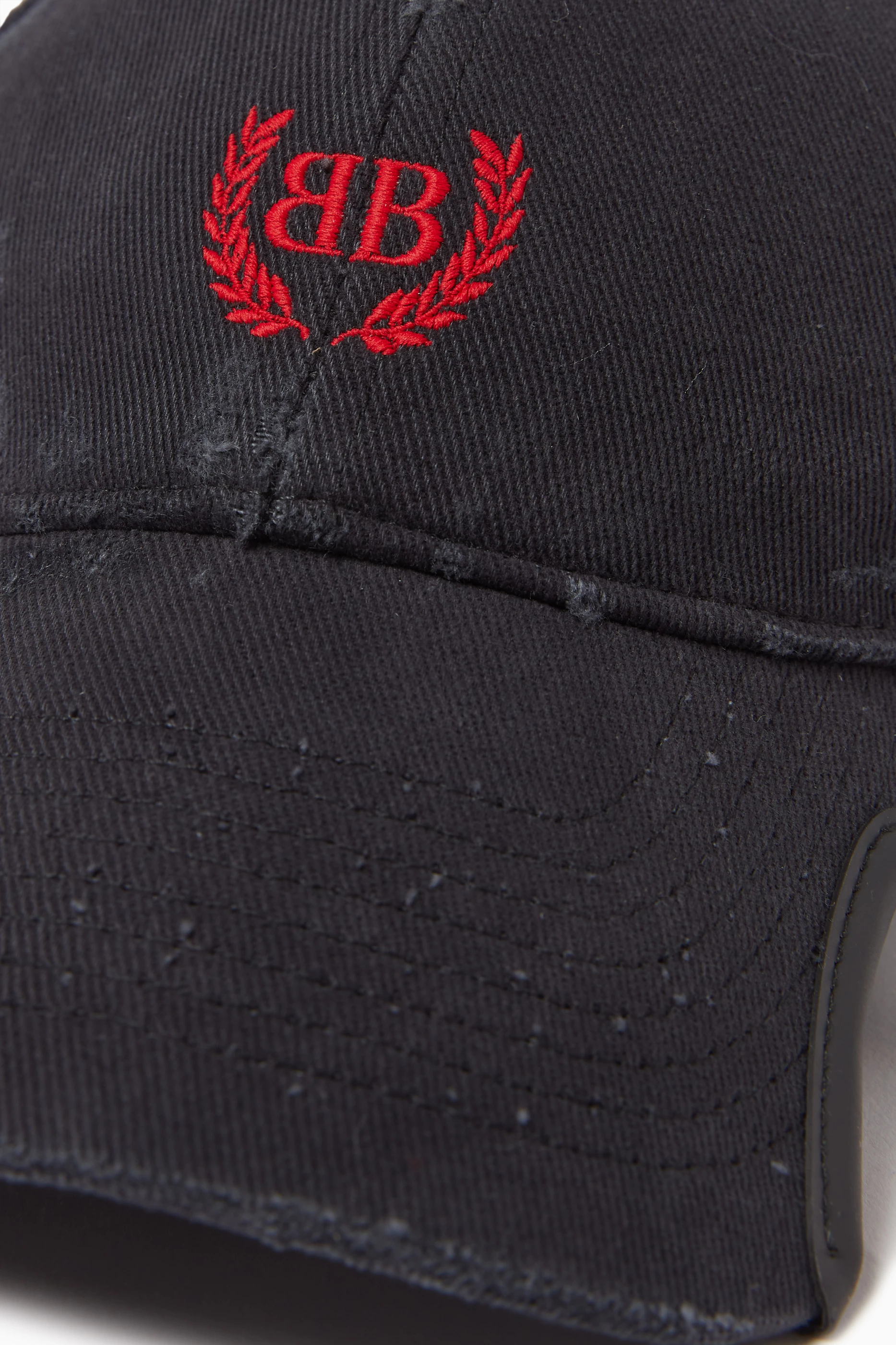 Buy Balenciaga Black Laurel Classic Cap in Cotton For UNISEX