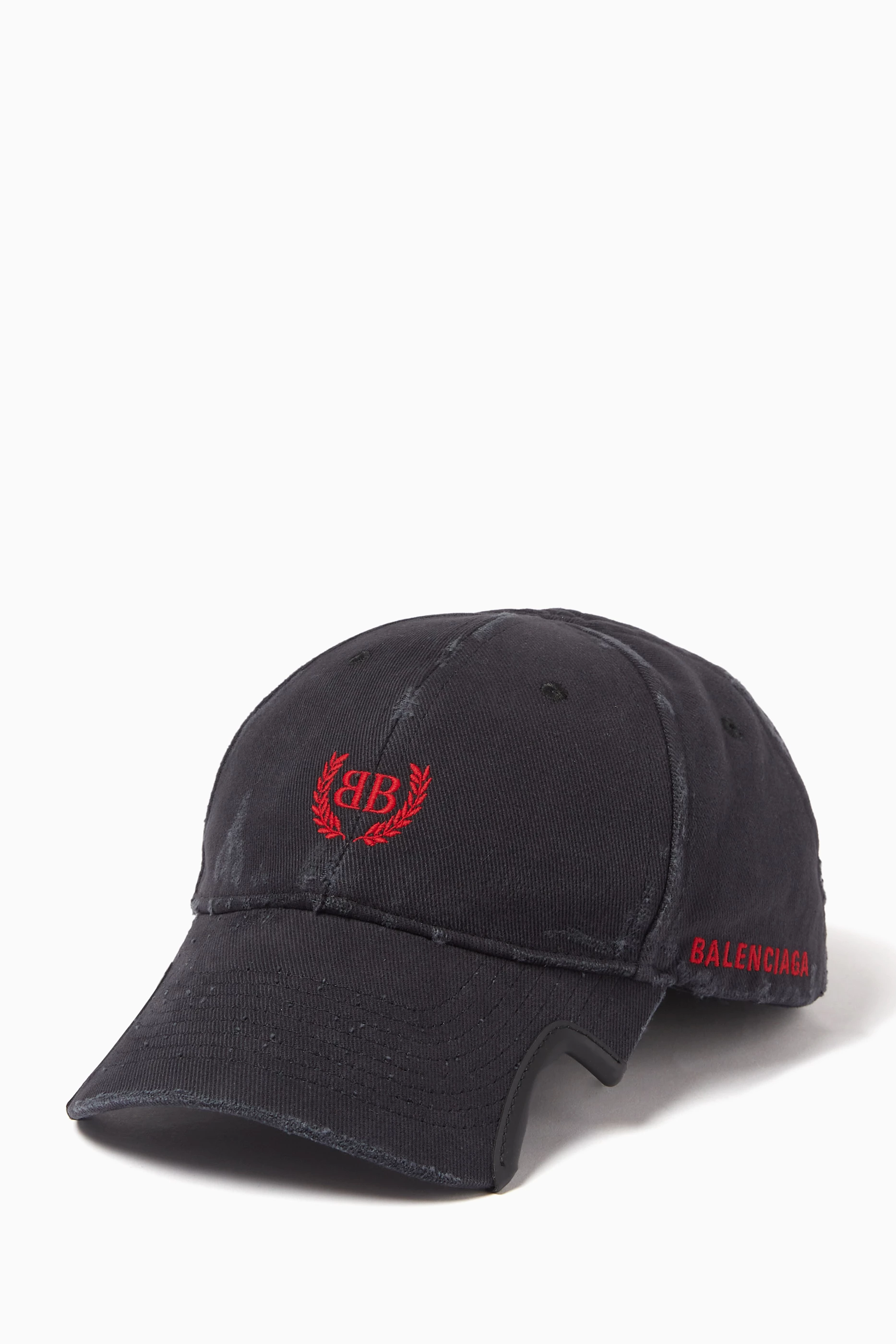 Buy Balenciaga Black Laurel Classic Cap in Cotton For UNISEX