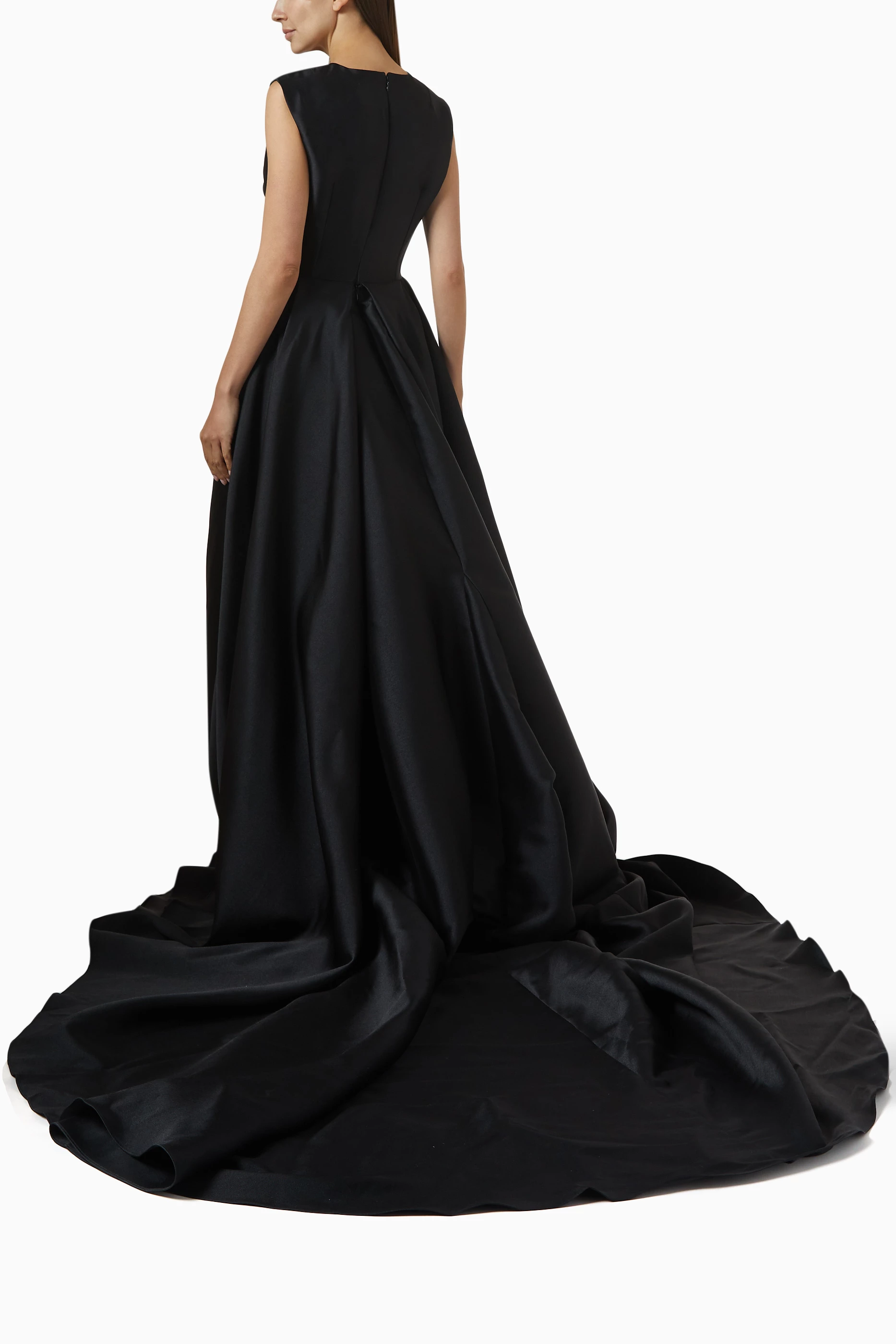 林和希　香水　「Dress Code\"BLACK\"」 Black dress in 100% linen, Black - Sisley