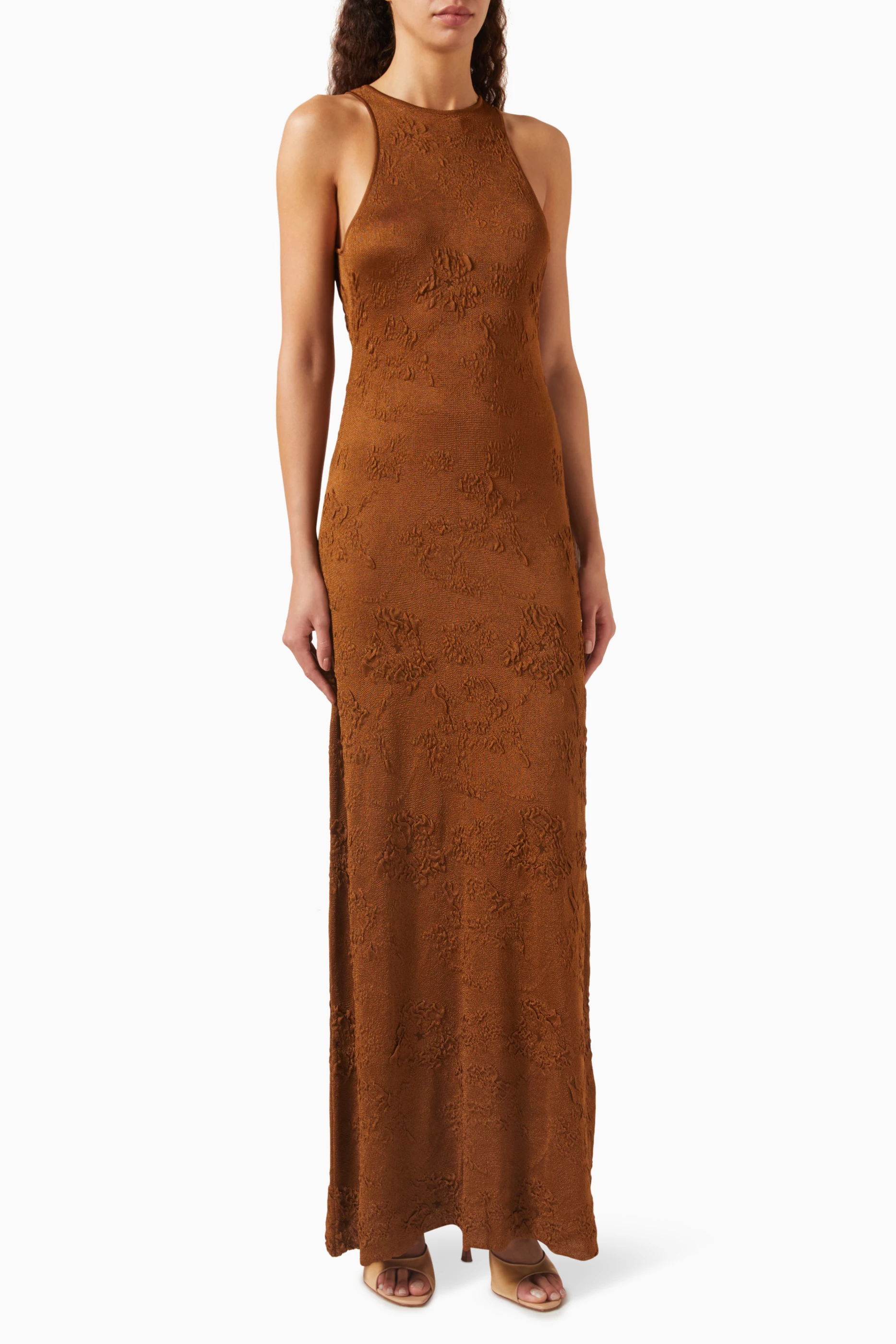 Buy Maygel Coronel Brown El Virao Open-back Maxi Dress For Women Online |  Ounass Saudi