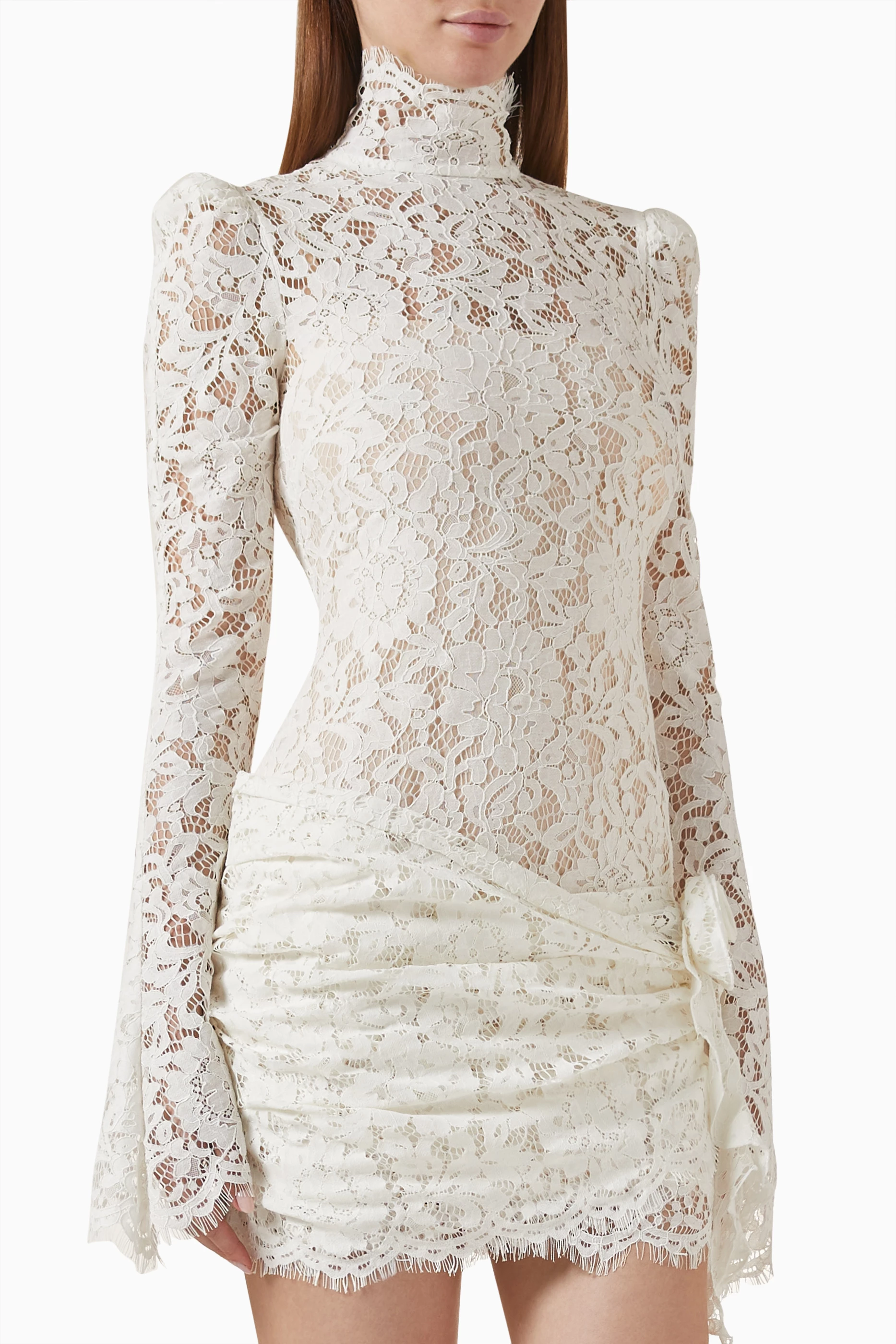 blue lace midi dress with sleeves Royalblue Lace Midi Dress | Formal Lace Dress main image 0