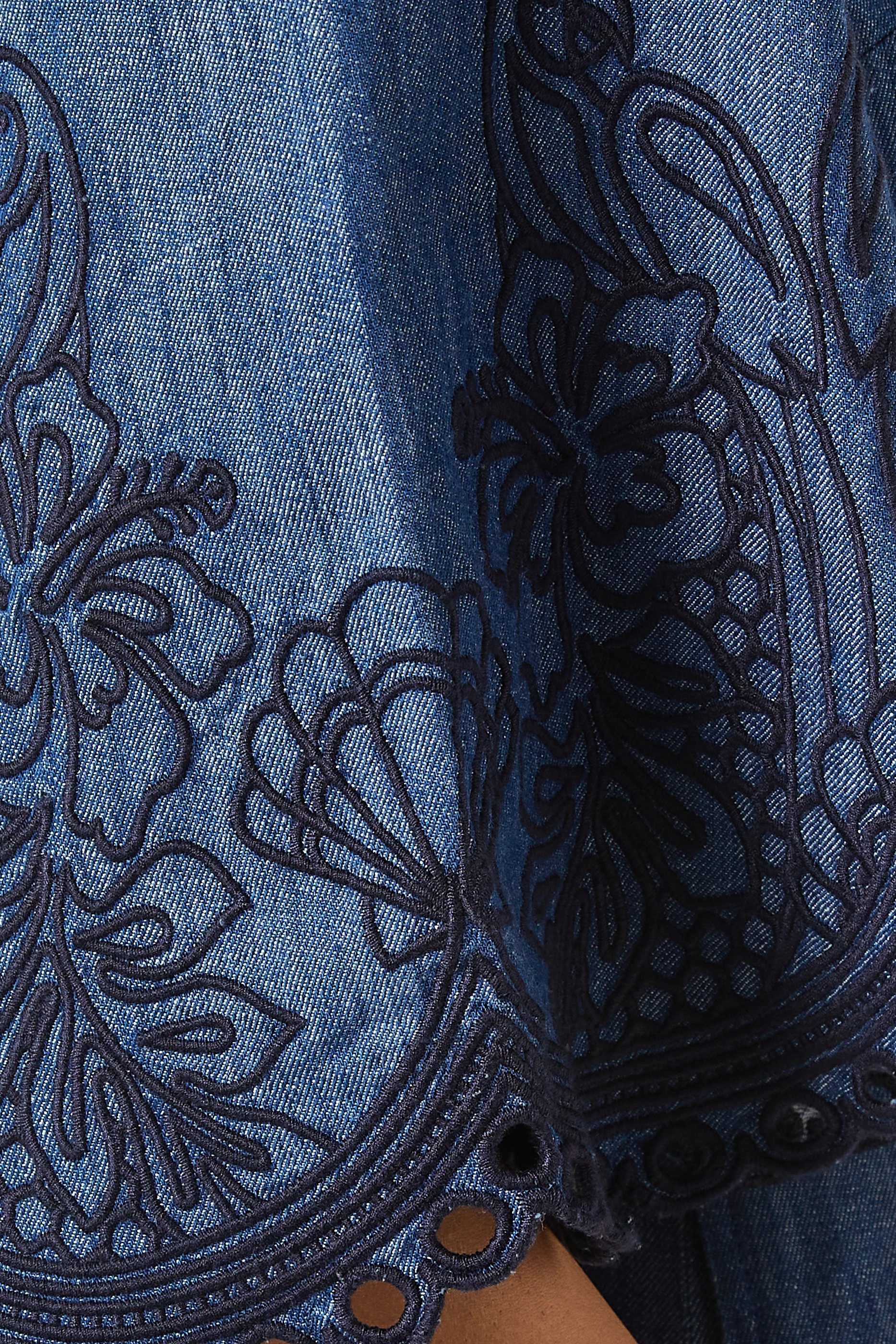 sachin and babi light blue dress ZIMMERMANN Daylight embroidered denim midi dress