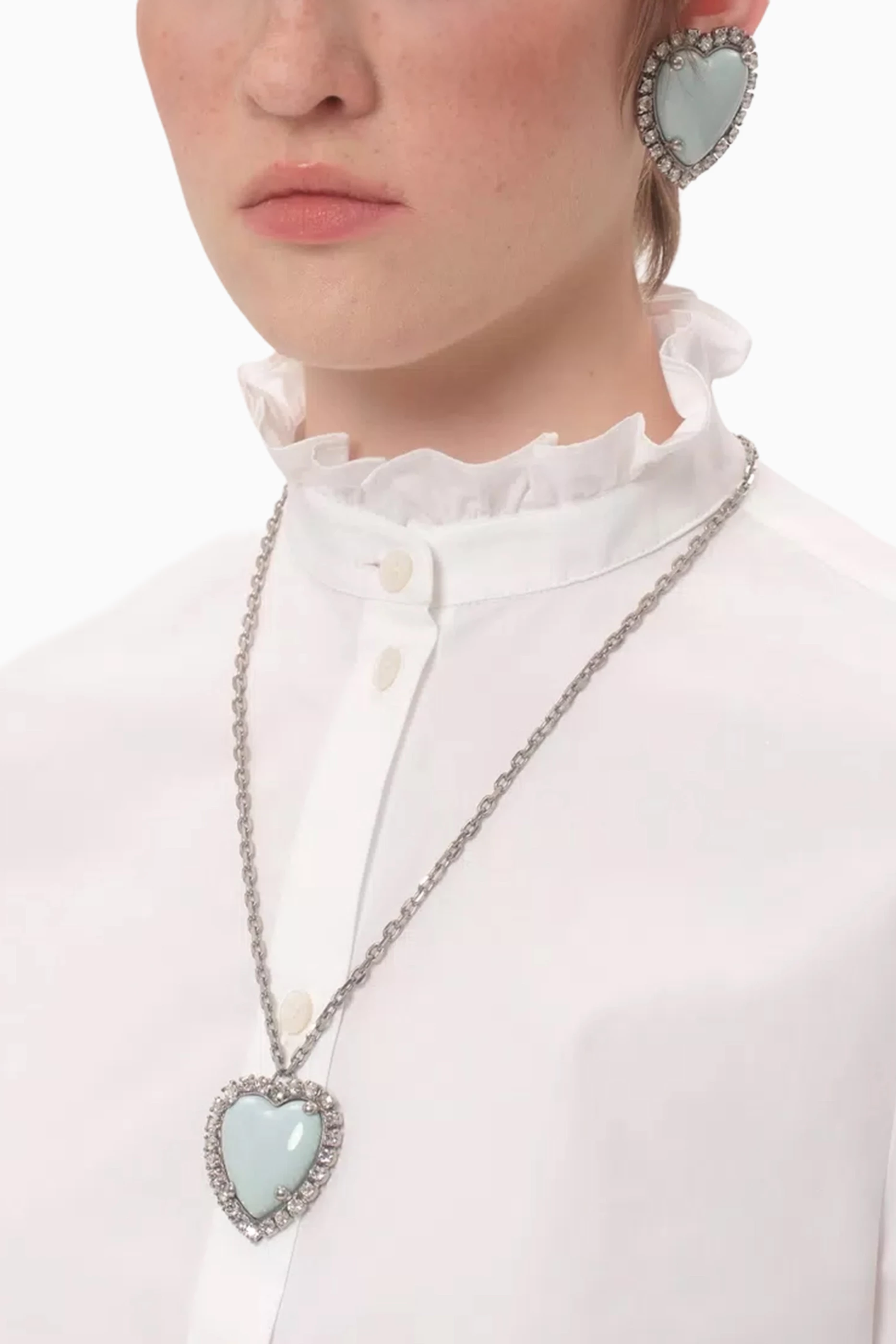 【関税込み】VALENTINO GARAVANI 'COEUR ' NECKLACE Cœur Royal VLogo pendant necklace in red - Valentino
