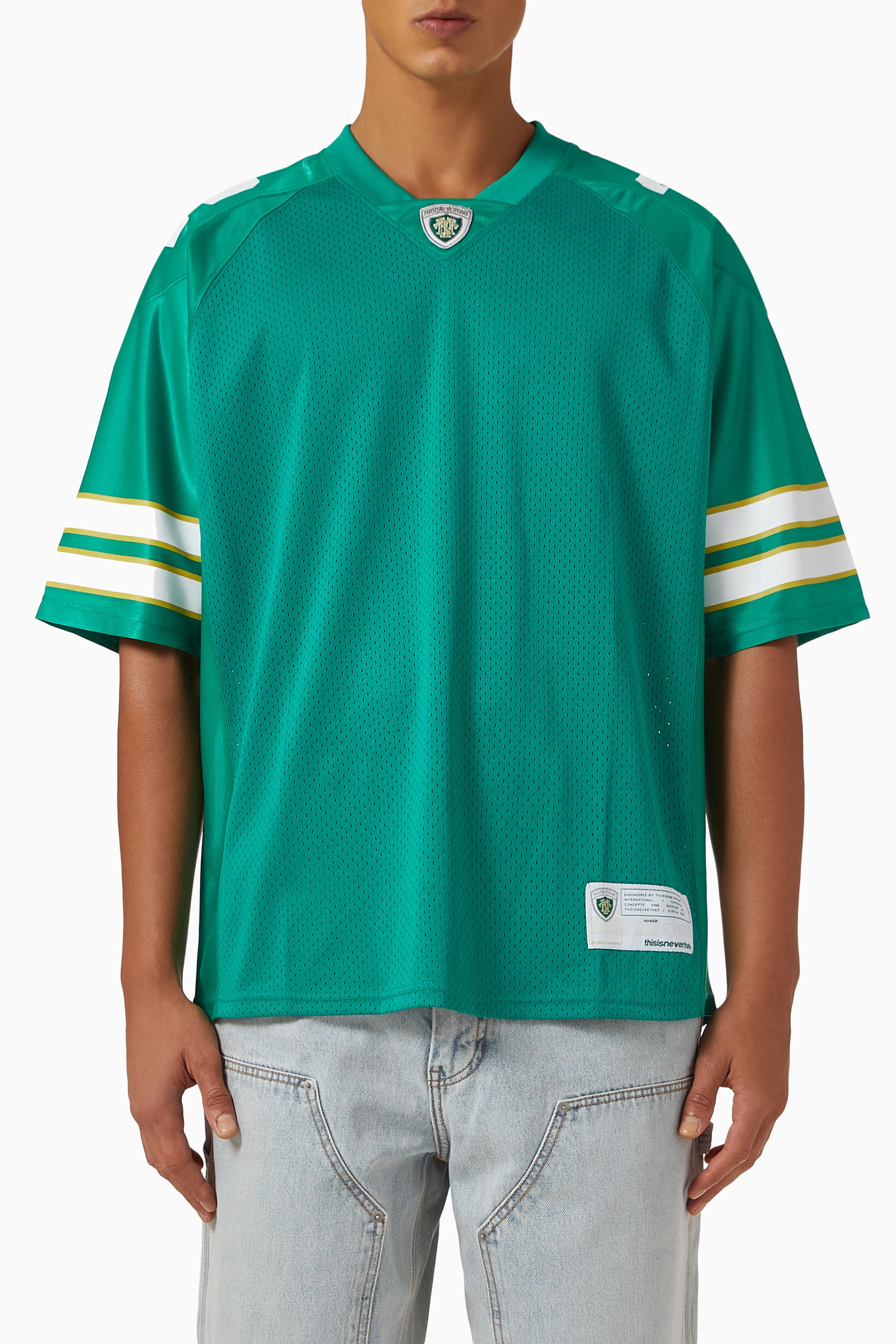 シャツ thisisneverthat Mesh Football Jersey Thisisneverthat Mesh Football Jersey, Navy - Curated Menswear