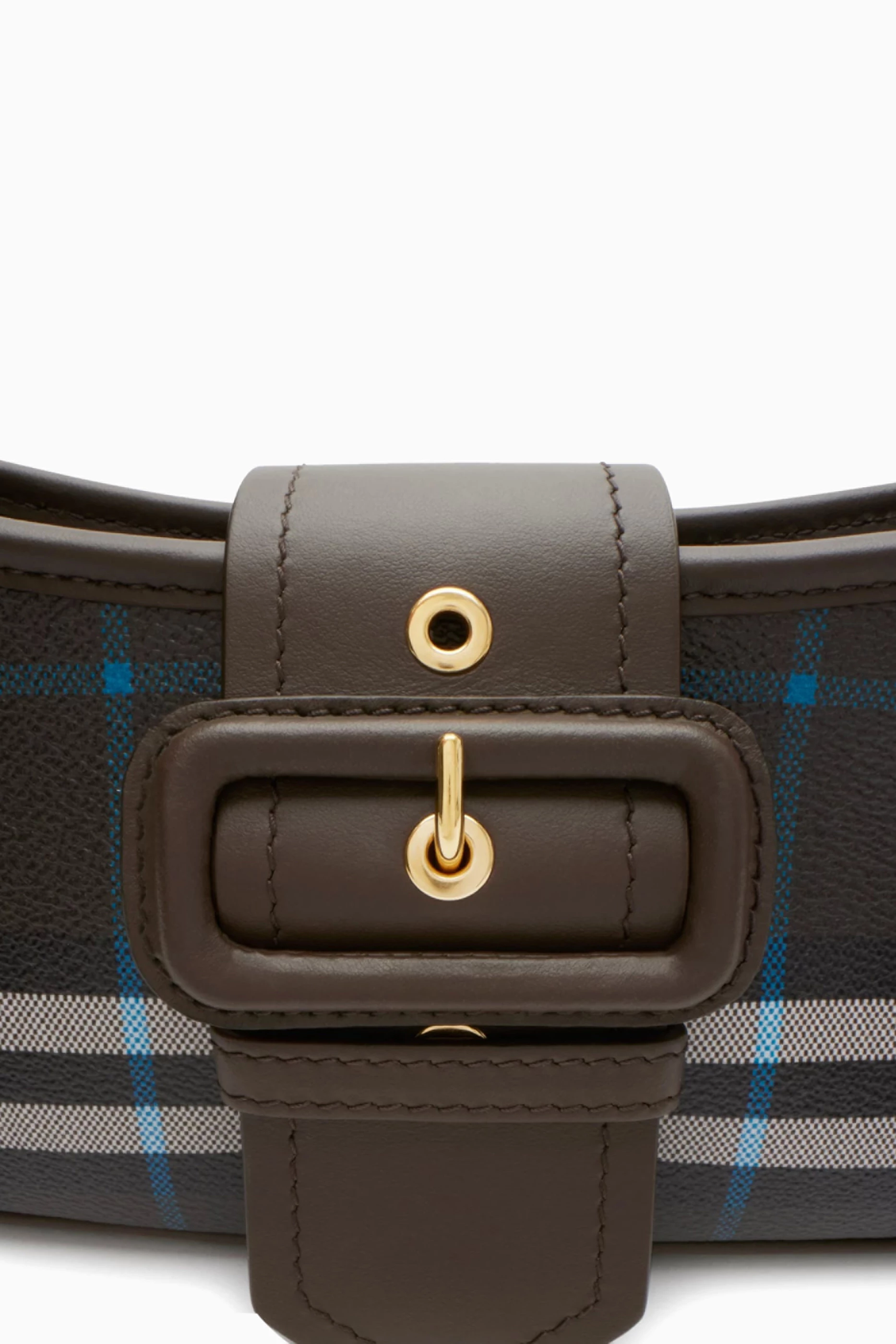 Buy Burberry Grey Sling Bag in Check-printed Leather For