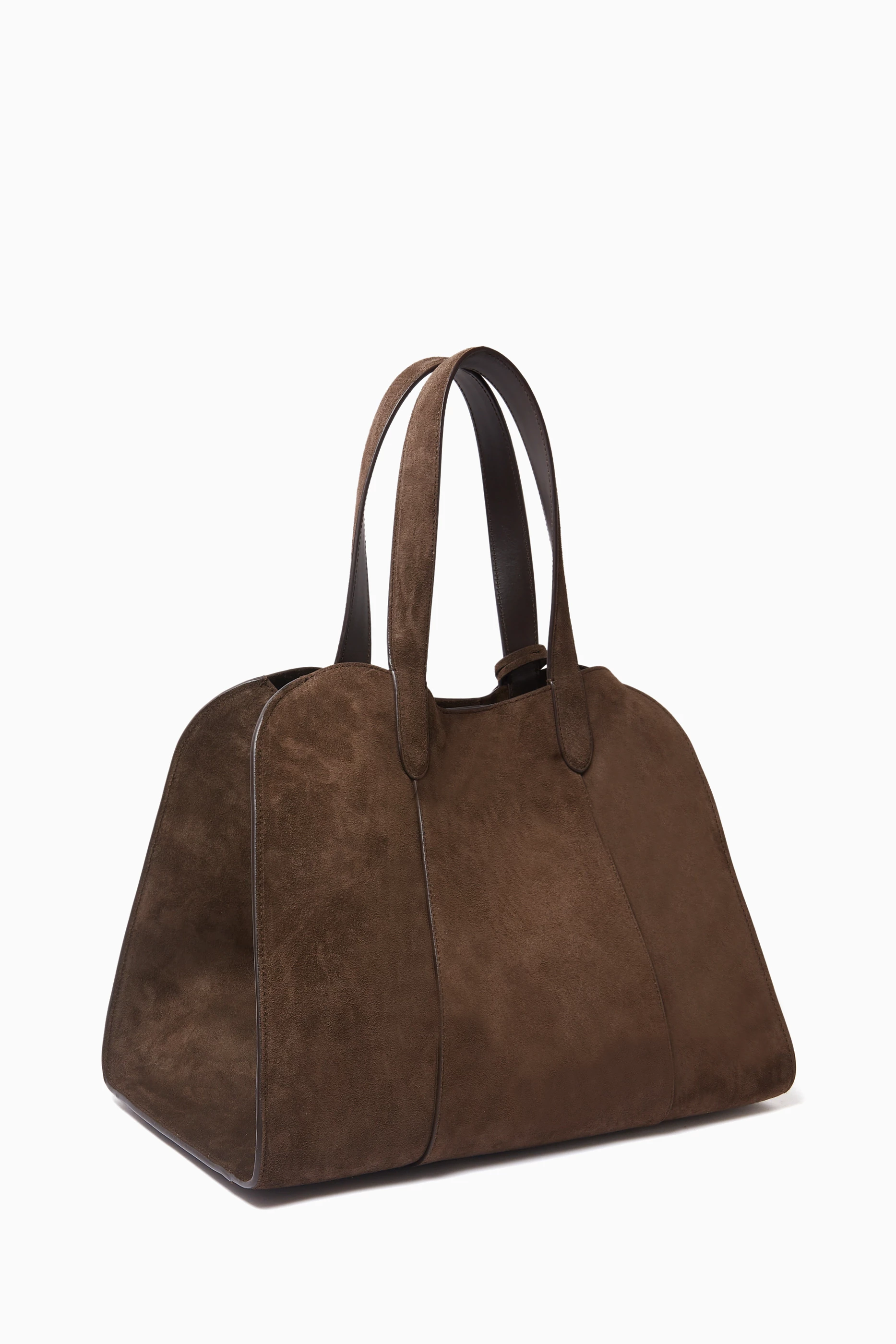 Buy Giorgio Armani Brown Large Tote Bag in Suede For Women Online