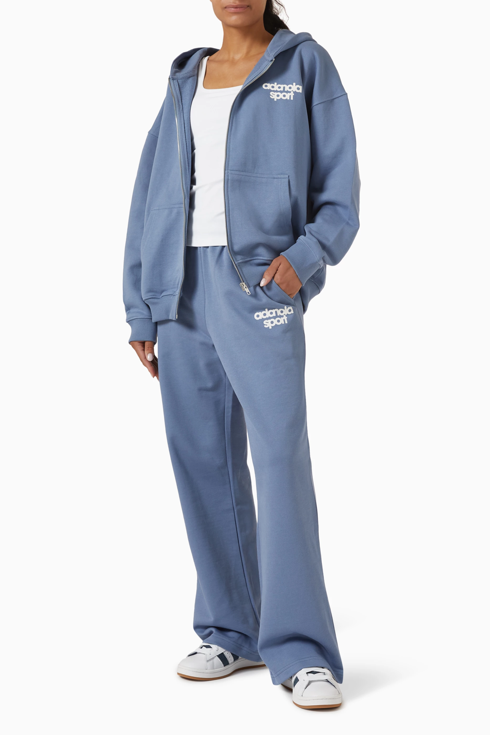 Buy Adanola Blue AS Bold Oversized Hoodie For Women Online