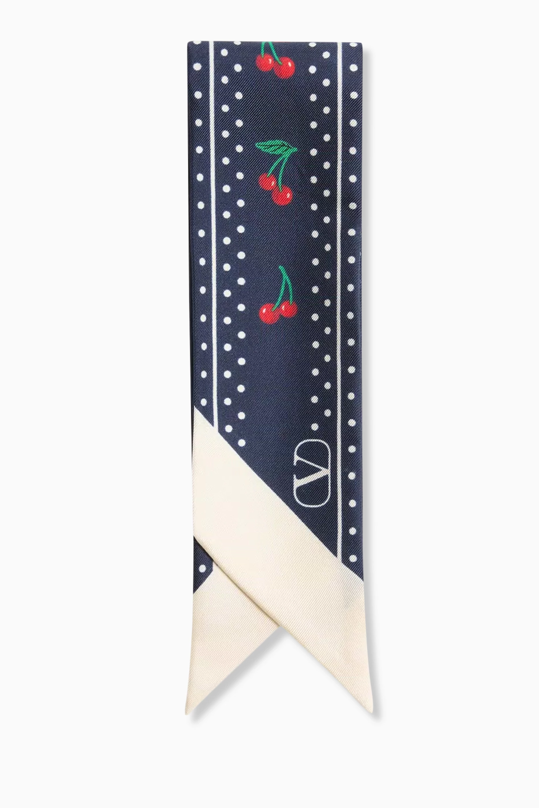 Buy Valentino Garavani Blue Cherryfic Bandeau Scarf in Silk