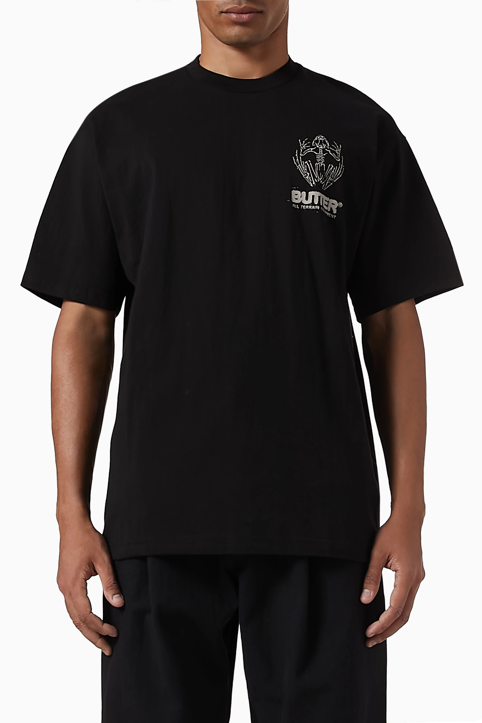 【BUTTER GOODS】 Fossil Tee, Black Butter Goods Fossil T-Shirt - Black | Flatspot