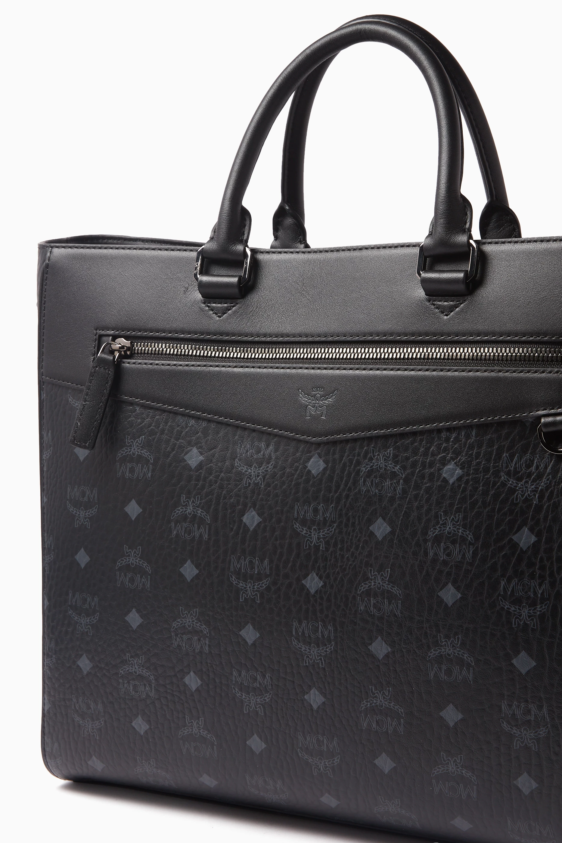 Shoulder Bag Mcm Designer Name Buy MCM Black Large Diamond VI Tote