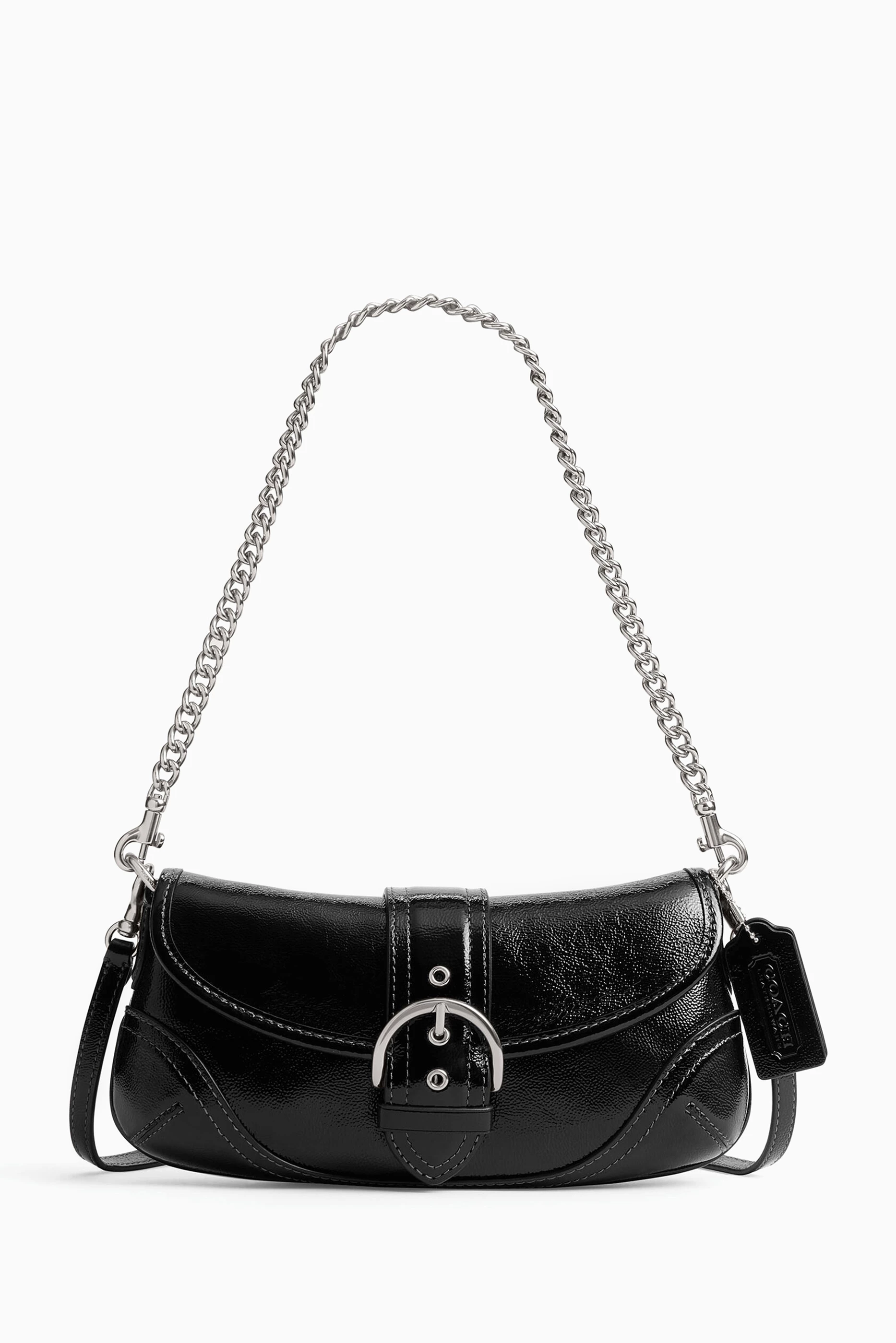 Buy Coach Black Soho 25 Bag in Crinkle Patent Leather For Women